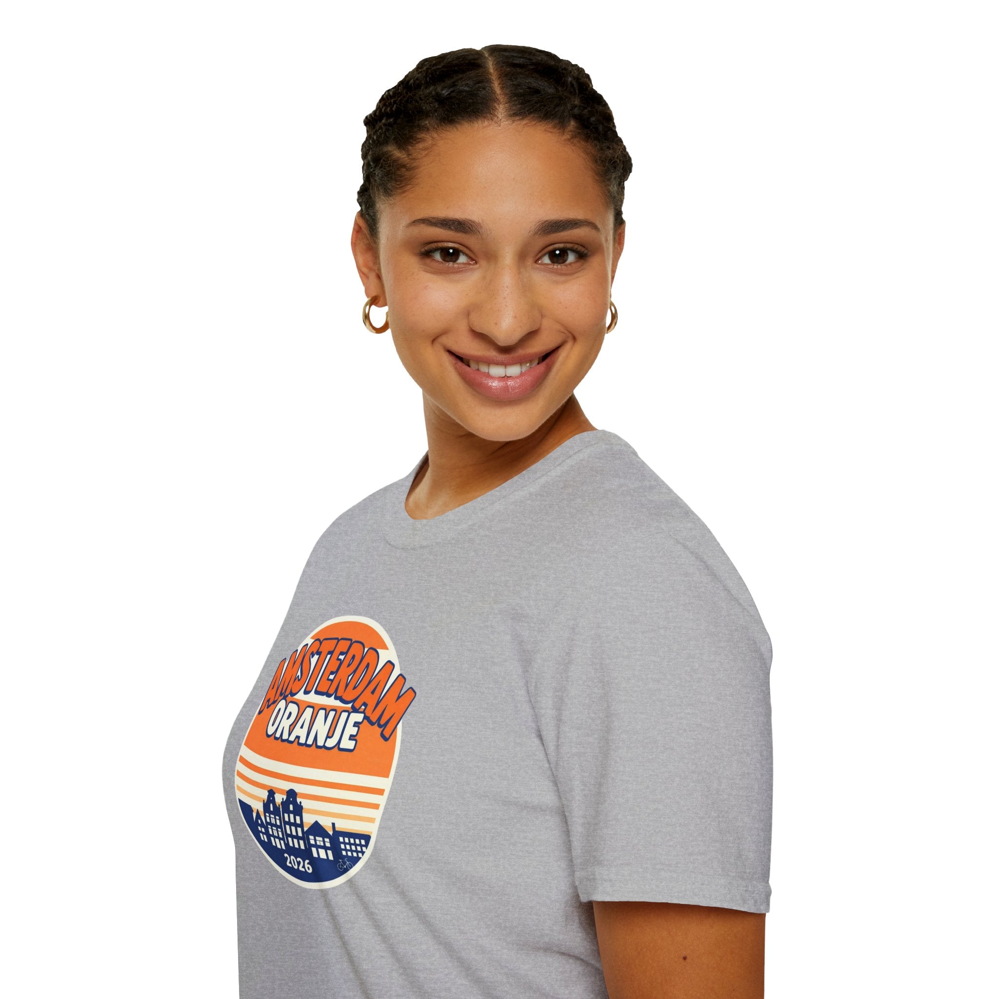 Amsterdam Oranje Vintage Skyline T-Shirt — 2026 Dutch Pride Tee