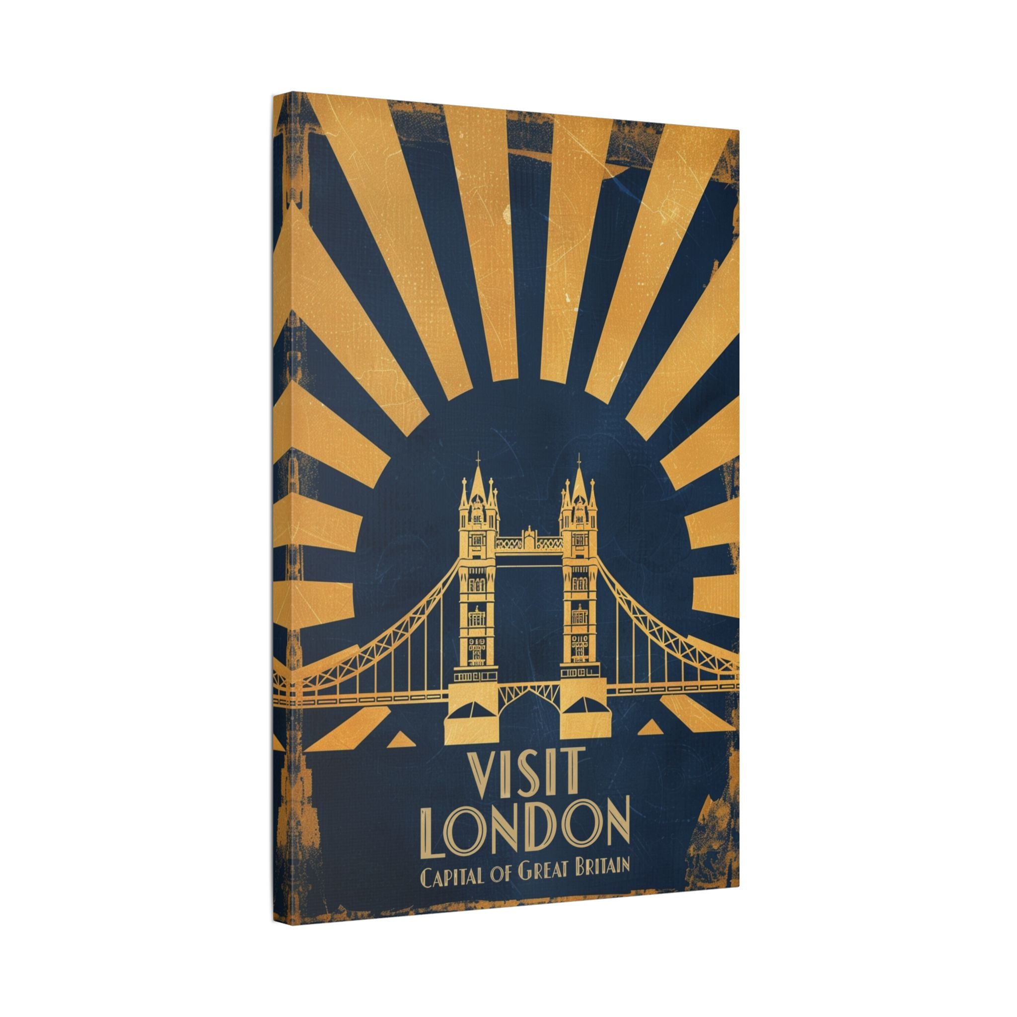 Canvas Wall Art — Vintage 'Visit London' Travel Poster