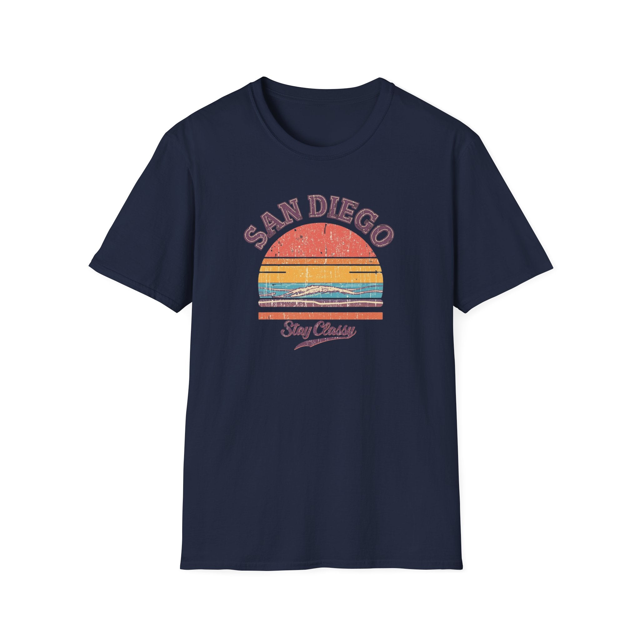 San Diego Retro Sunset T-Shirt — Stay Classy Vintage Beach Tee