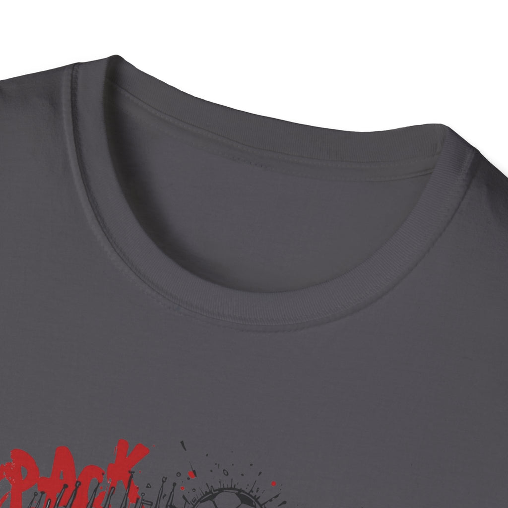 Pack Mas T-Shirt | Skull Mask Illustration, Horror Dripping Text