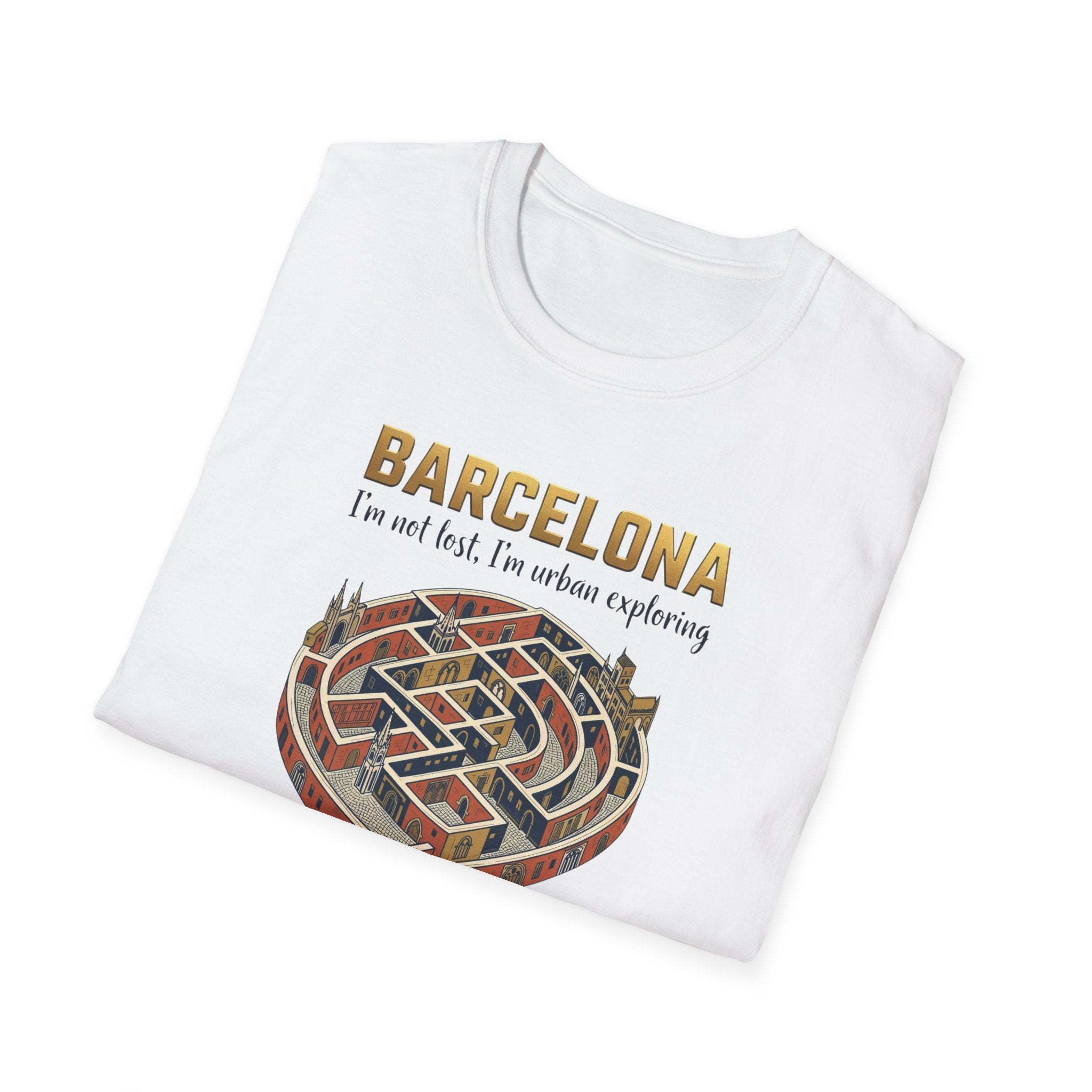 Barcelona Heart Maze T-Shirt — I am not lost, I’m urban exploring