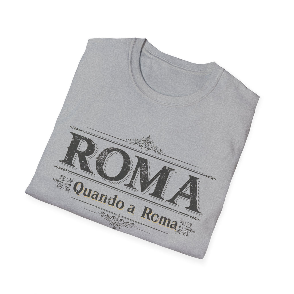 ROMA Vintage Typography T-Shirt | Quando a Roma travel souvenir