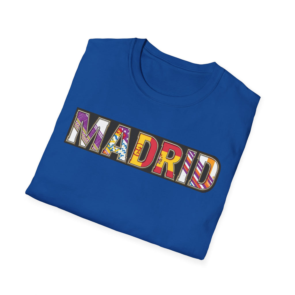 Madrid Colorful Lettering T-Shirt | City Typography Travel Shirt