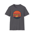 Manchester Sunset T-Shirt — Retro City Skyline Tee