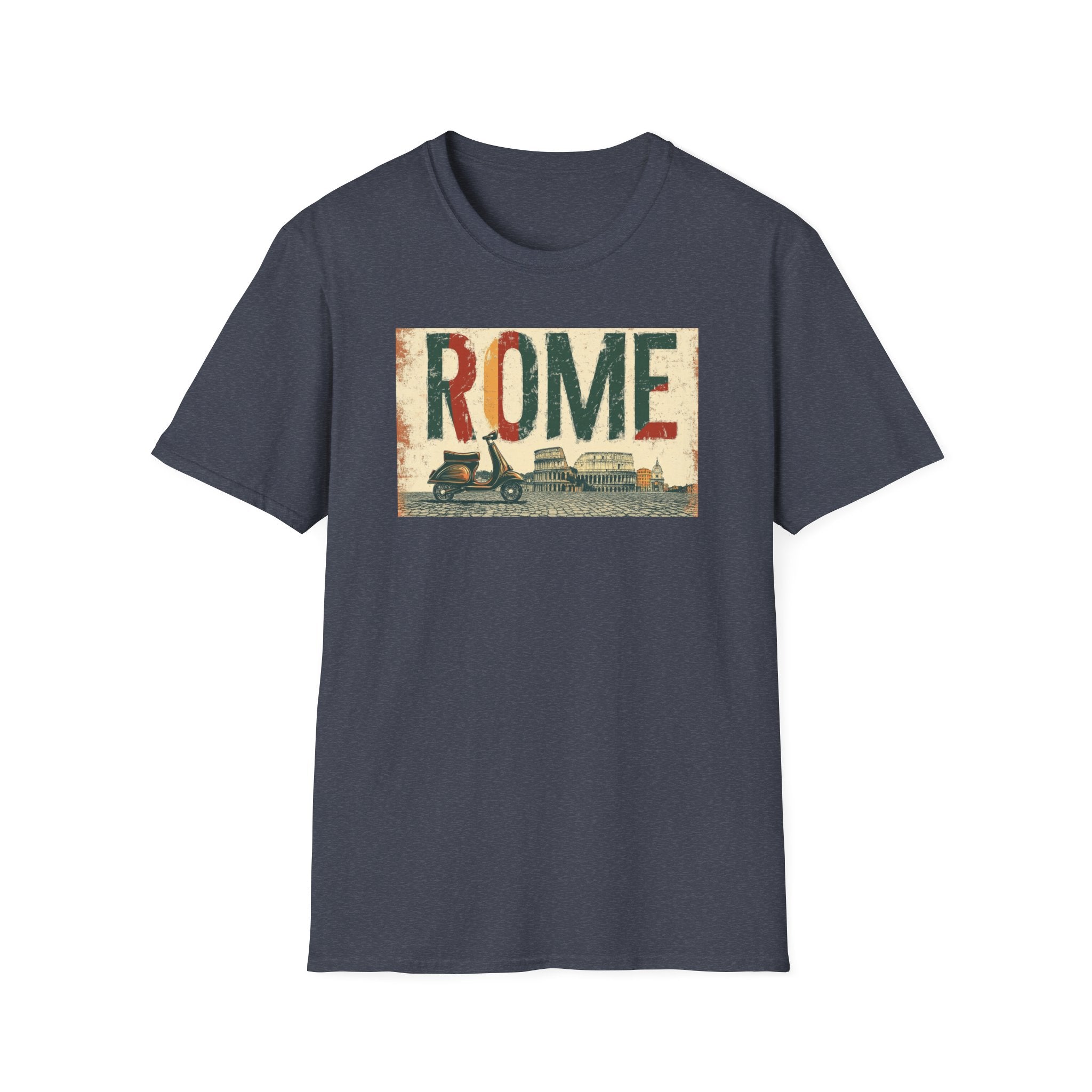 Rome Vintage Travel Graphic T-Shirt | Retro Roman Skyline Tee