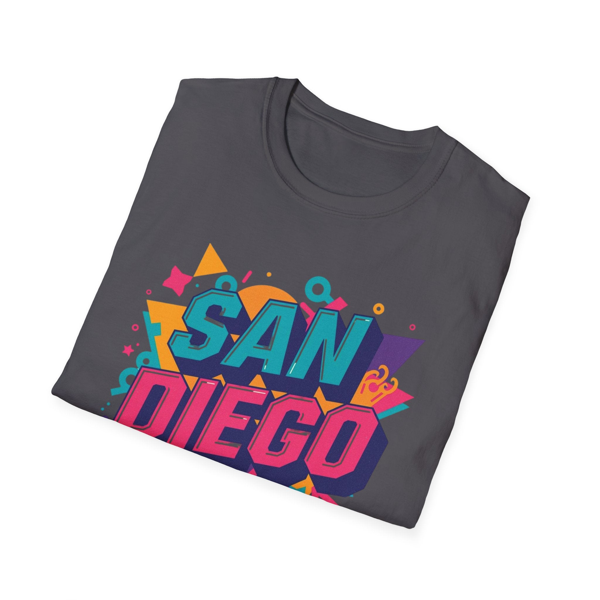 San Diego Retro Pop T-Shirt — Colorful City Graphic Tee