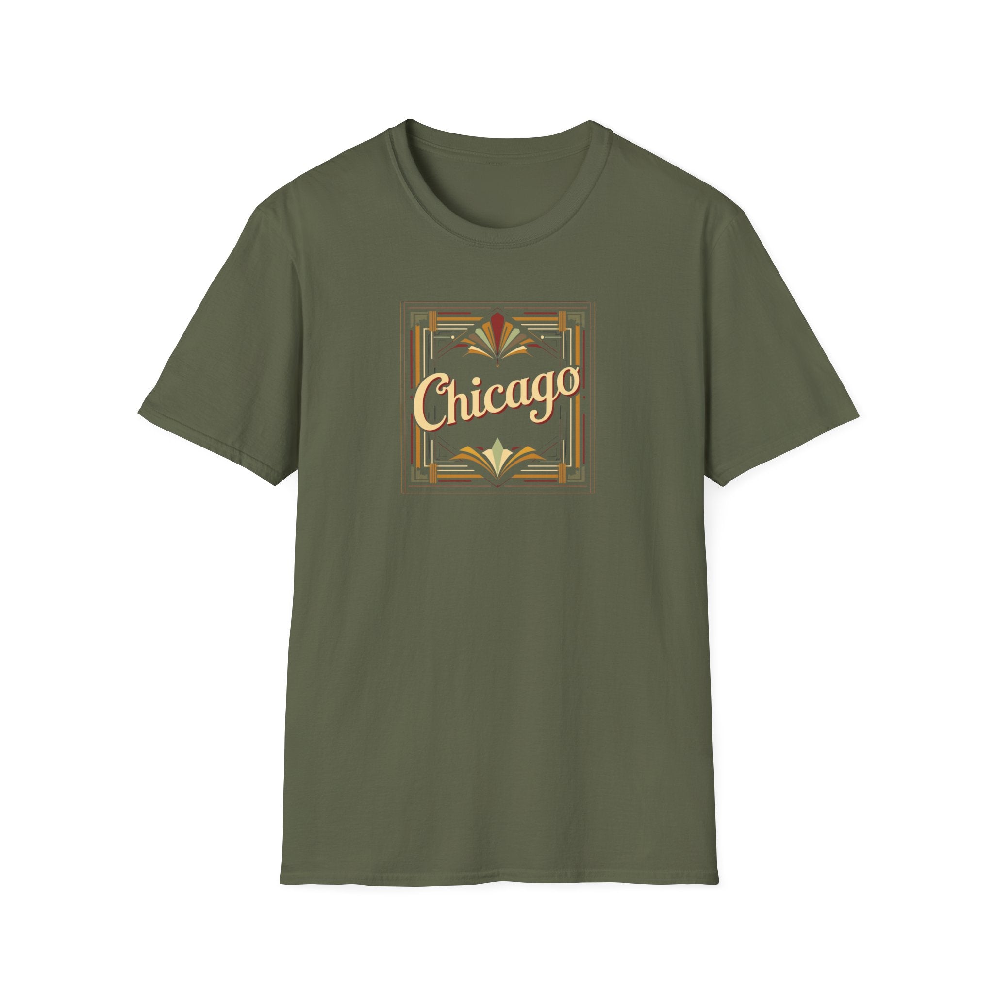 Chicago Art Deco Script T-Shirt | Vintage City Typography