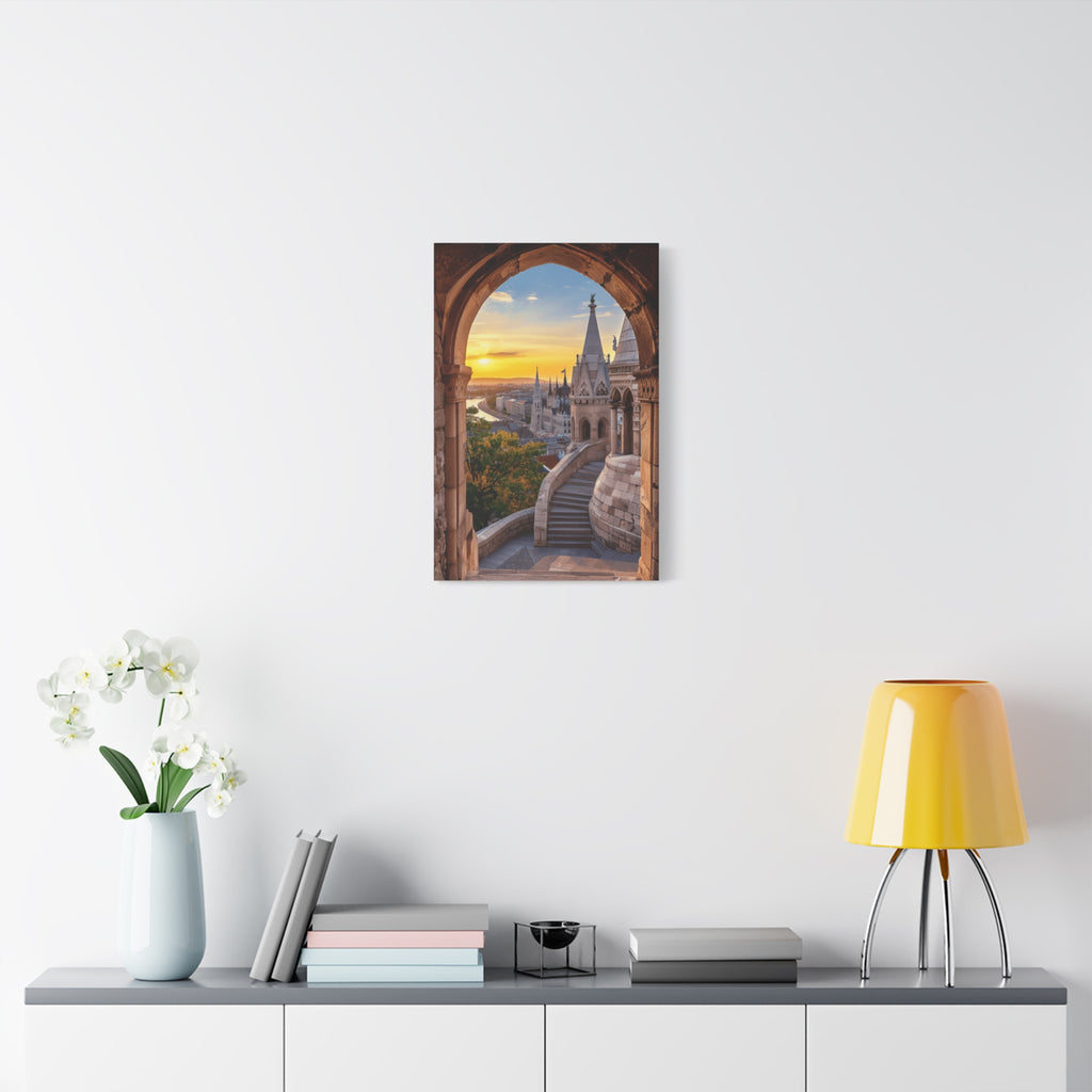 Budapest Fisherman's Bastion Sunset Canvas
