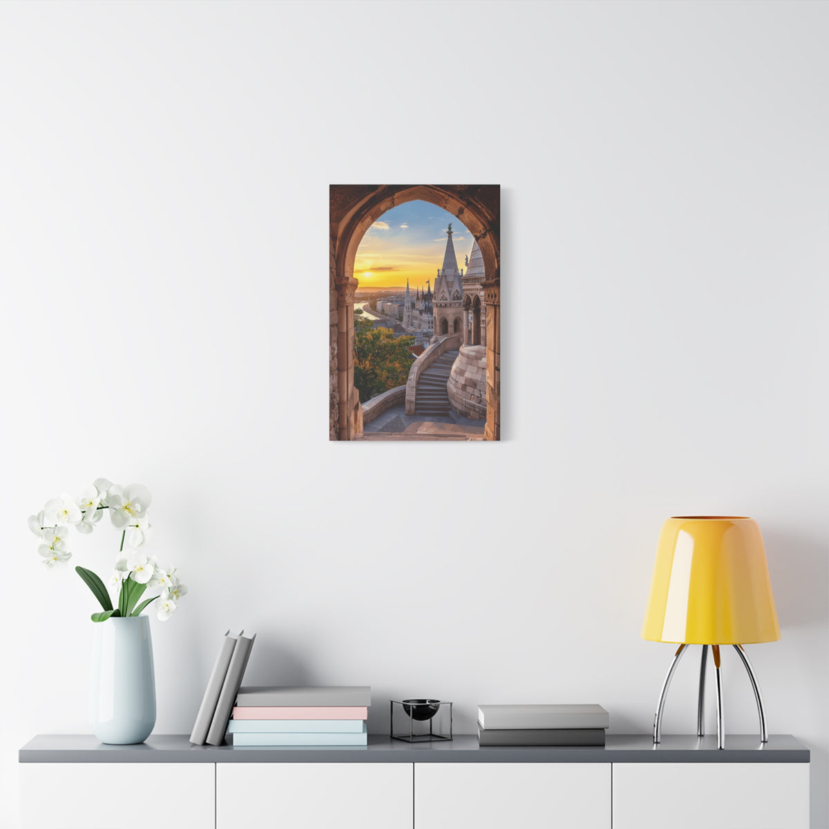 Budapest Fisherman's Bastion Sunset Canvas