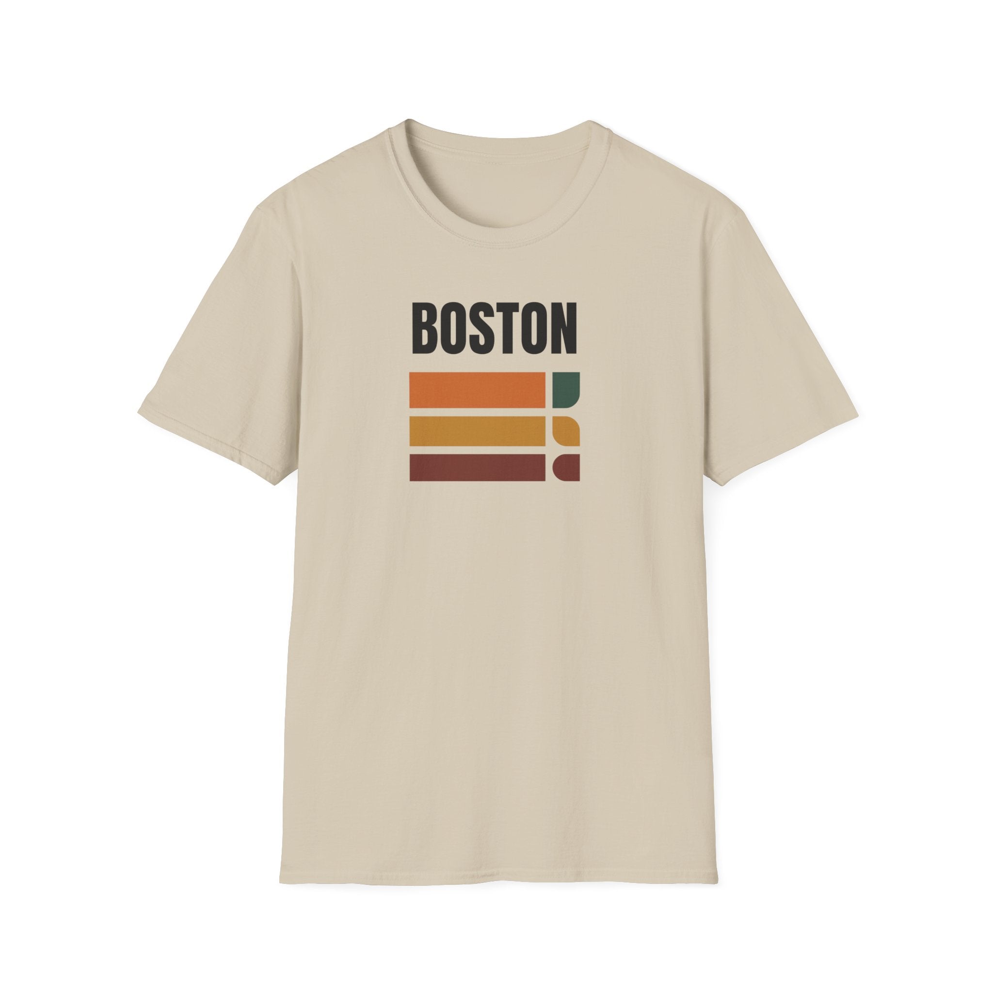 Boston Retro Stripes T-Shirt | Vintage City Graphic