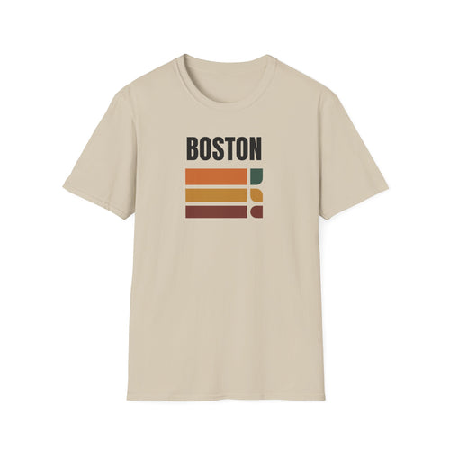 Boston Retro Stripes T-Shirt | Vintage City Graphic