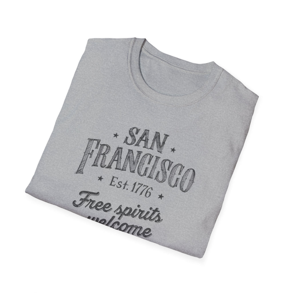San Francisco T-Shirt – "Free Spirits Welcome" Vintage City Tee