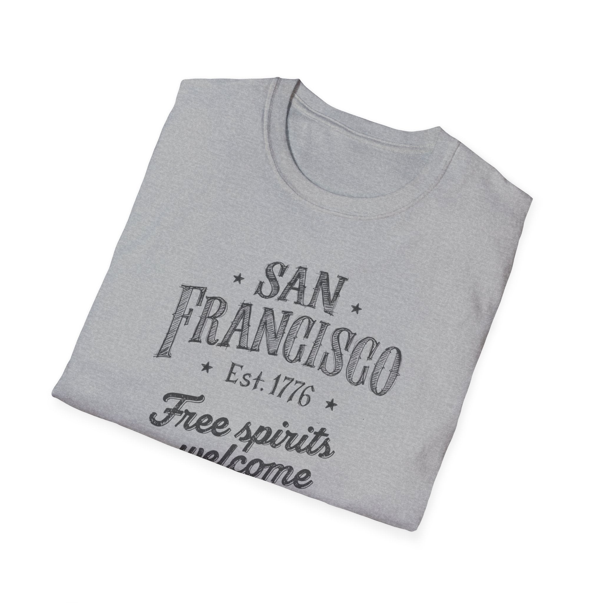 San Francisco T-Shirt – "Free Spirits Welcome" Vintage City Tee