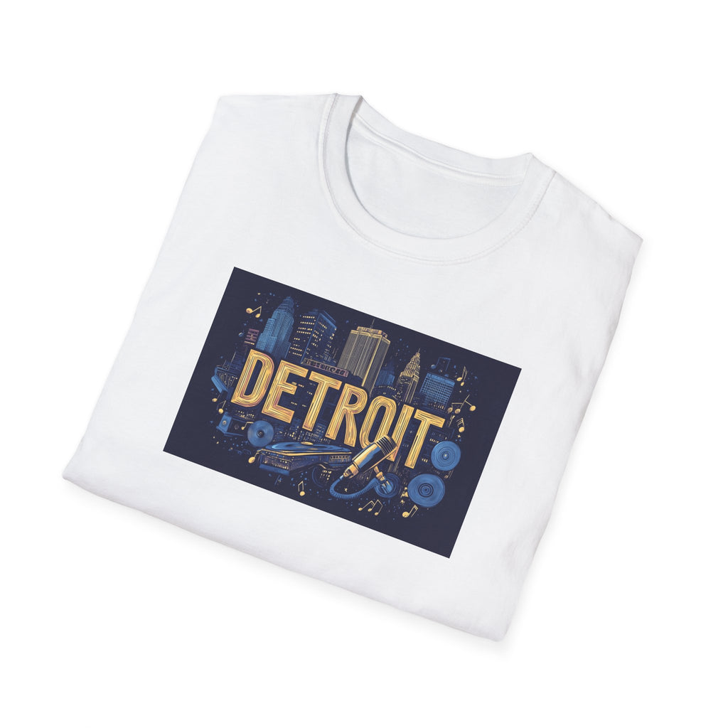 Detroit Skyline Graphic T-Shirt | Retro City Map, Motor City Typography