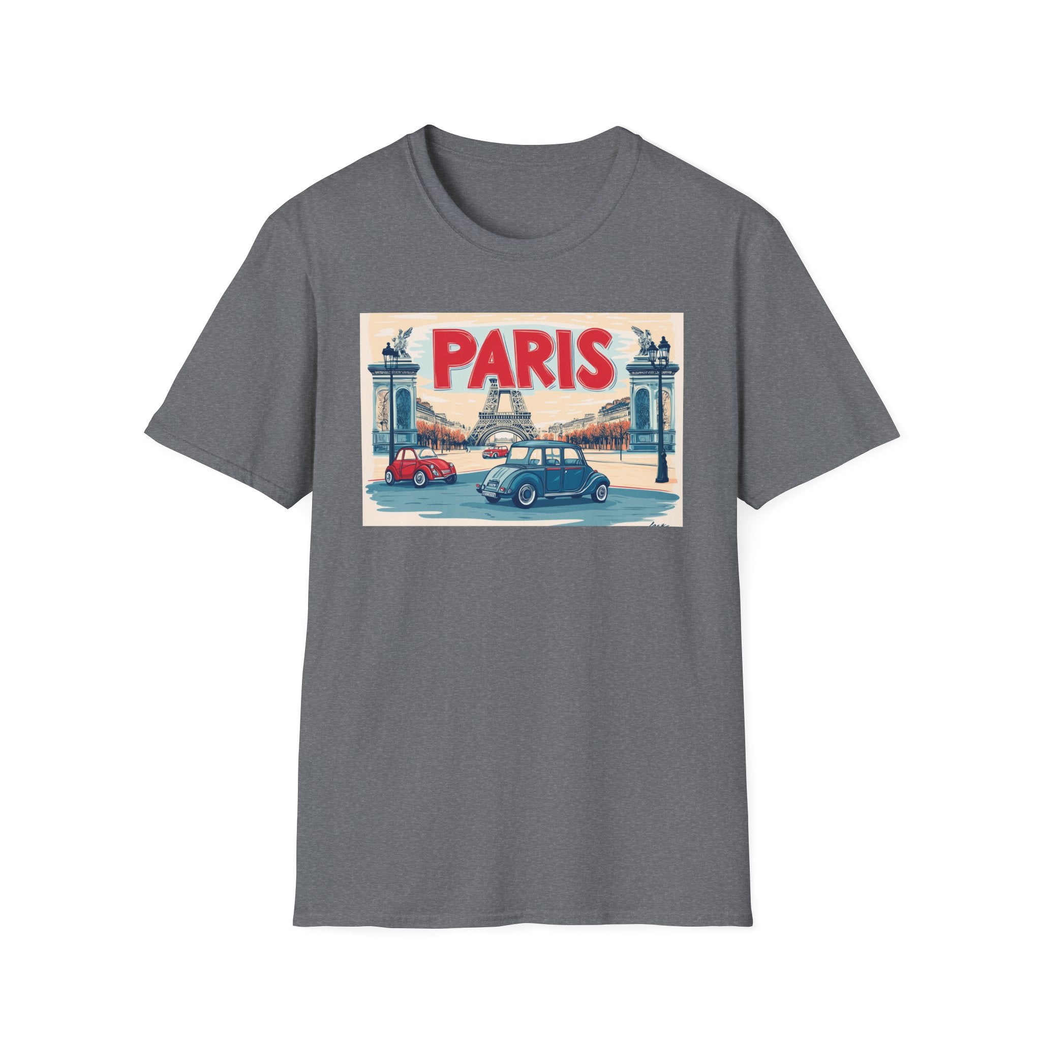 Paris Vintage Postcard T-Shirt | Eiffel Tower Retro Travel Tee