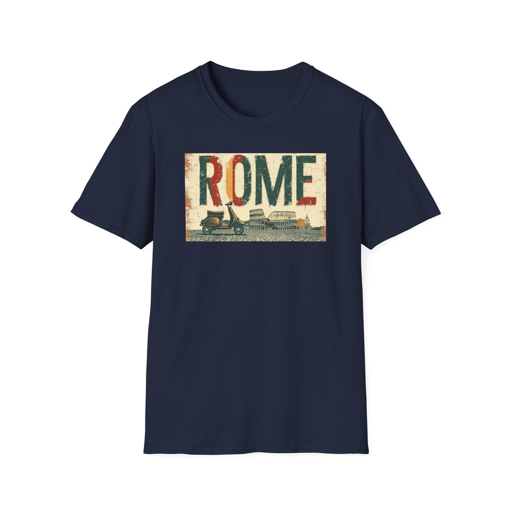 Rome Vintage Travel Graphic T-Shirt | Retro Roman Skyline Tee
