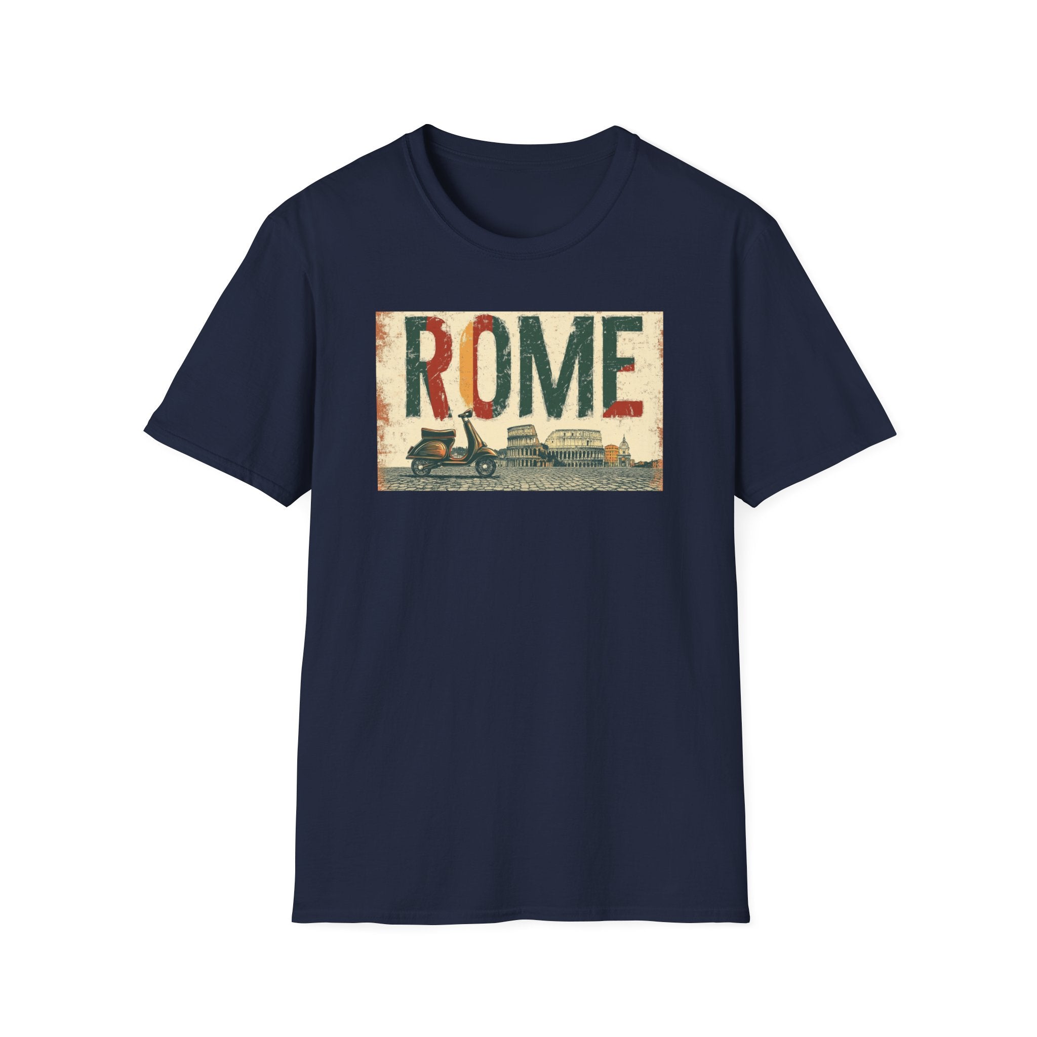 Rome Vintage Travel Graphic T-Shirt | Retro Roman Skyline Tee