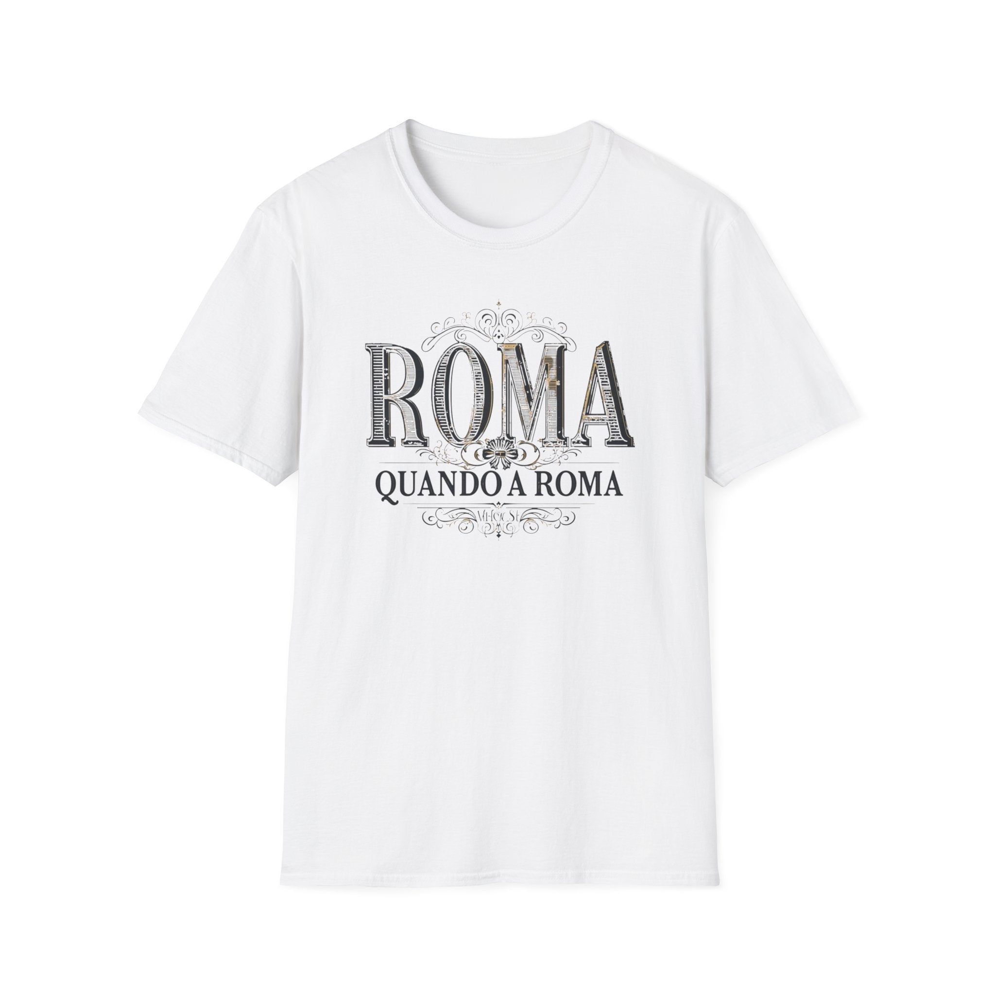 Roma Quando a Roma T-Shirt | Vintage Roman Travel Typography