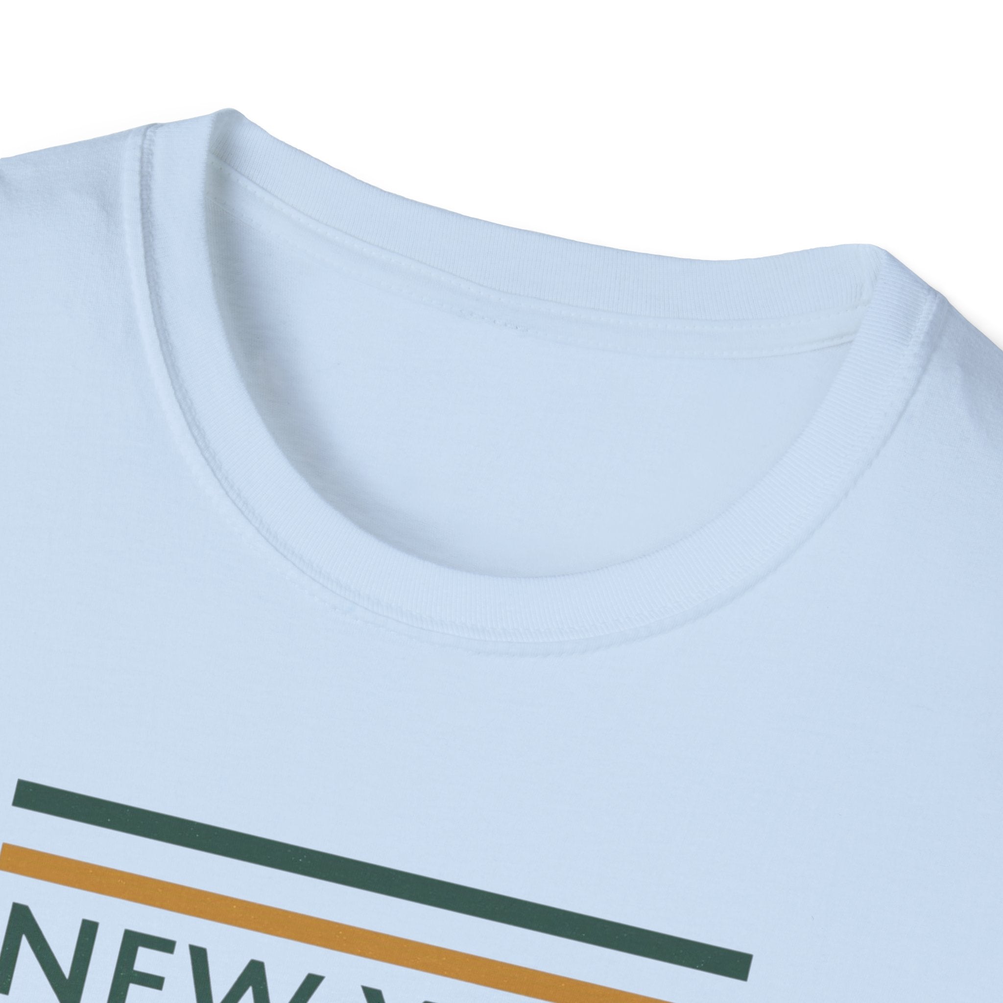 New York Striped Logo T-Shirt | Retro Lines City Design