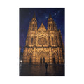 Prague St Vitus Gothic Cathedral Nightscape Canvas
