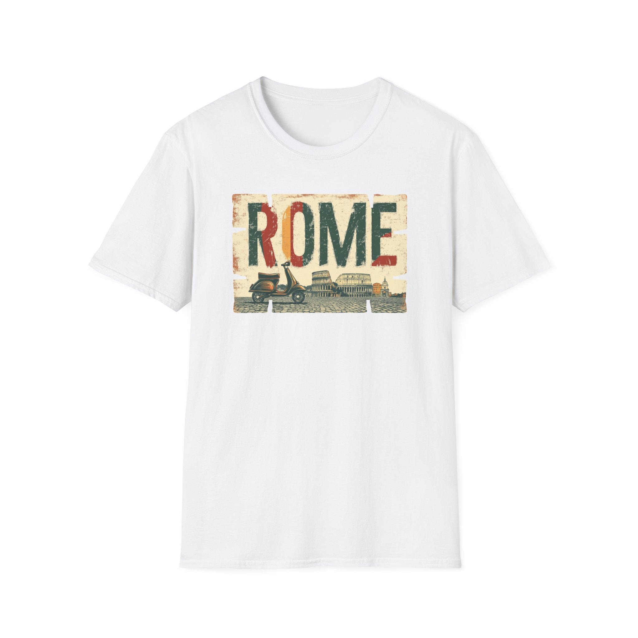 Vintage Rome Graphic T-Shirt | Italian Travel Retro Skyline