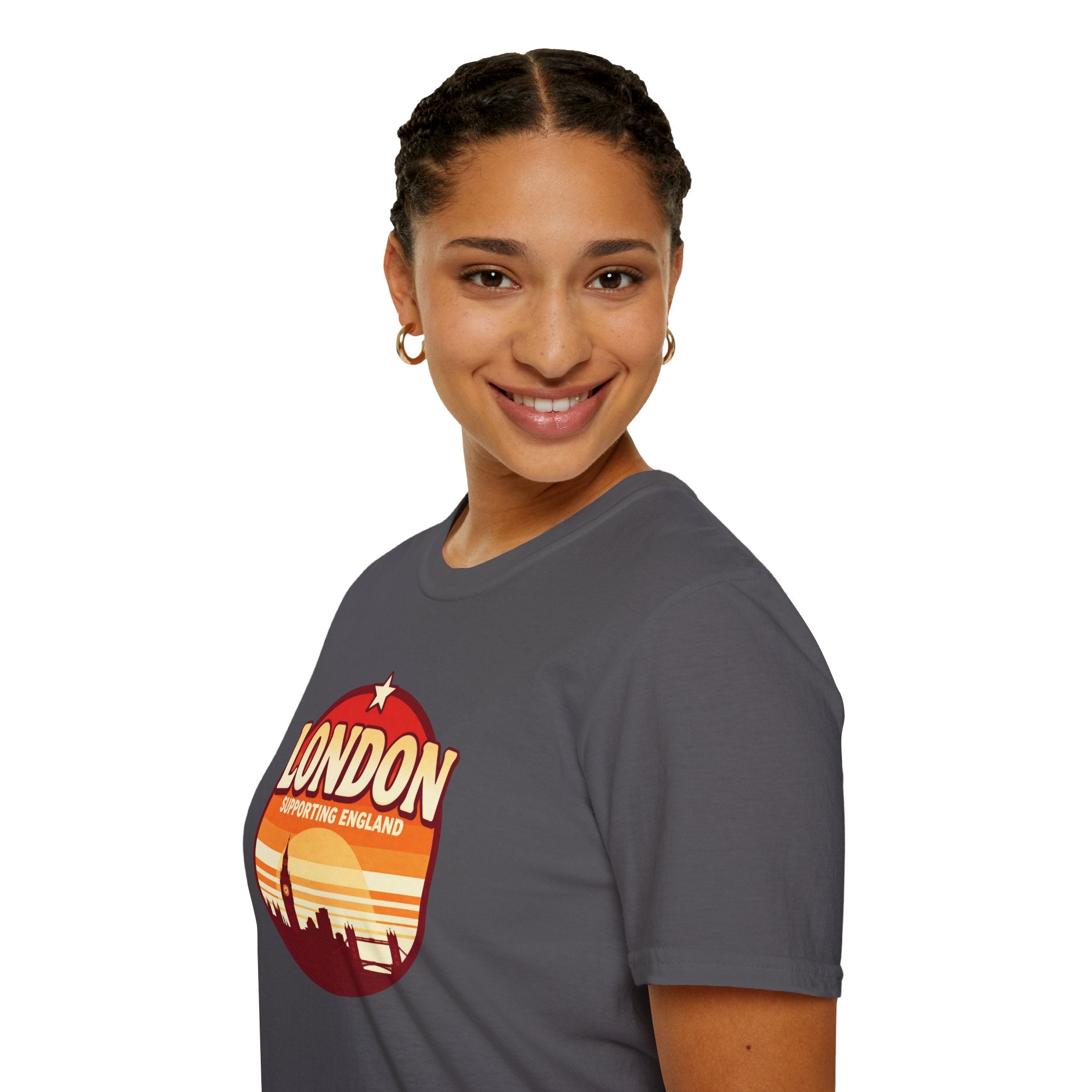 London Skyline T‑Shirt — Supporting England Retro Sunset Graphic