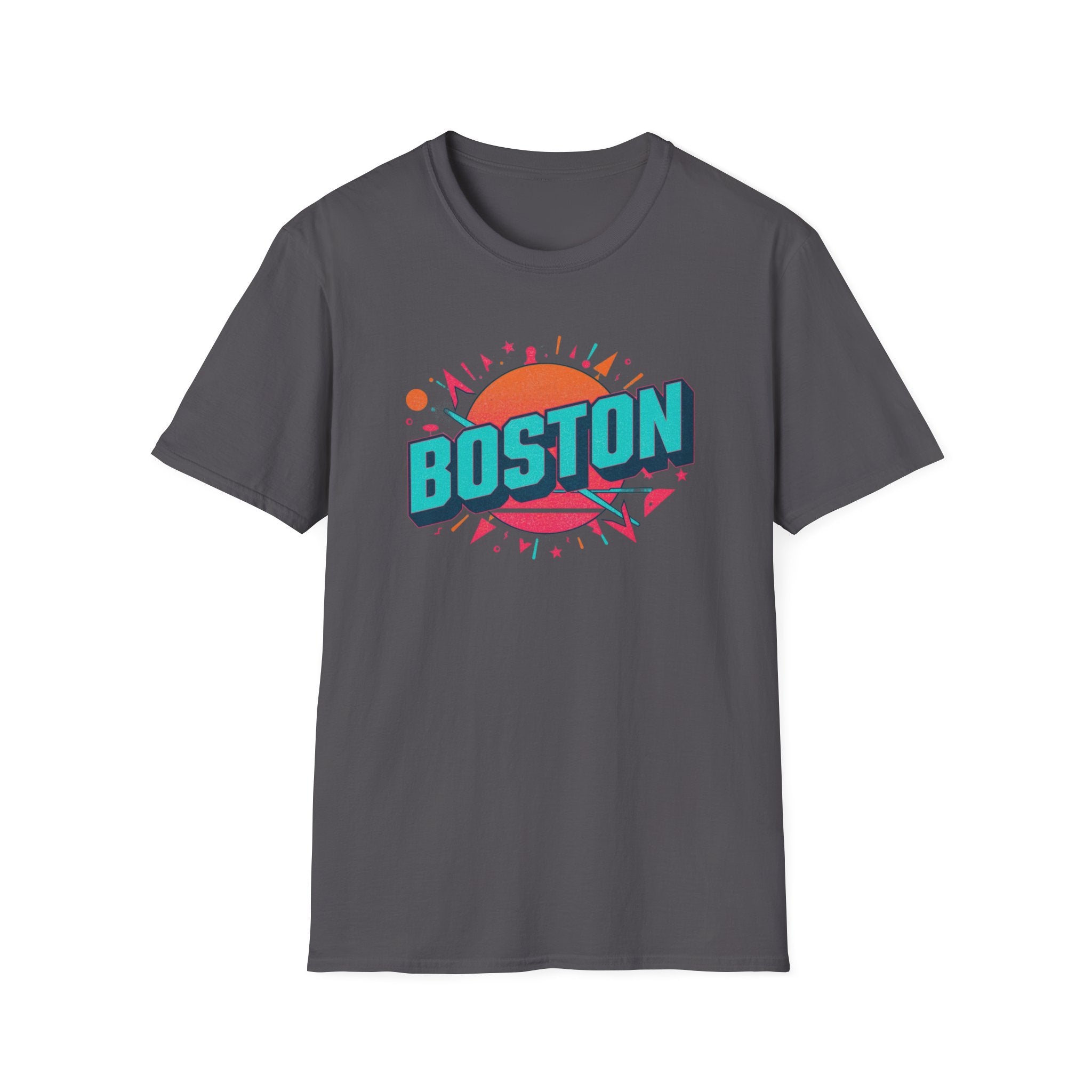 Boston Retro Sunset T-Shirt — Colorful City Graphic Tee
