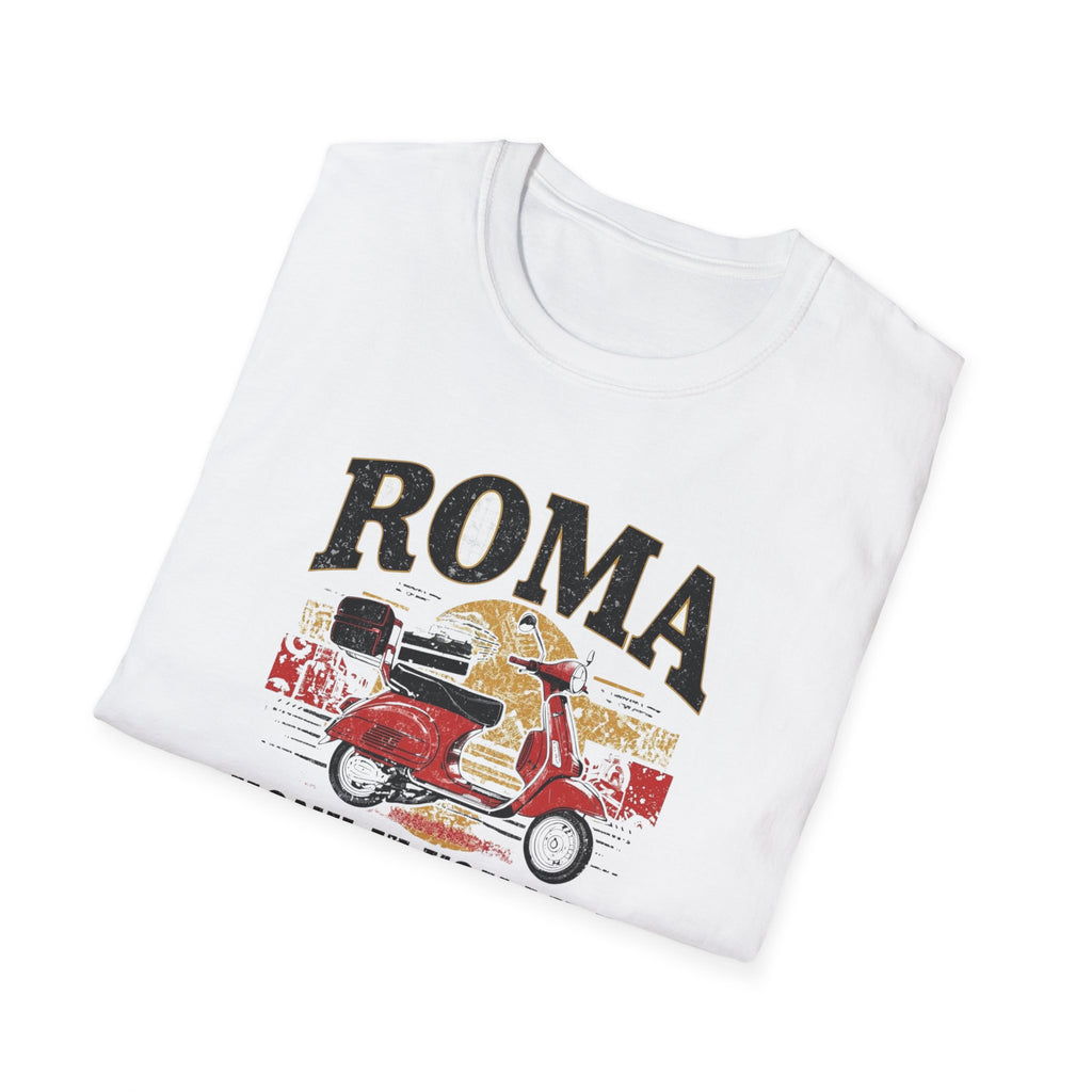 Roma Scooter T-Shirt — "Honk If You Like Silence" Vintage Italy Tee