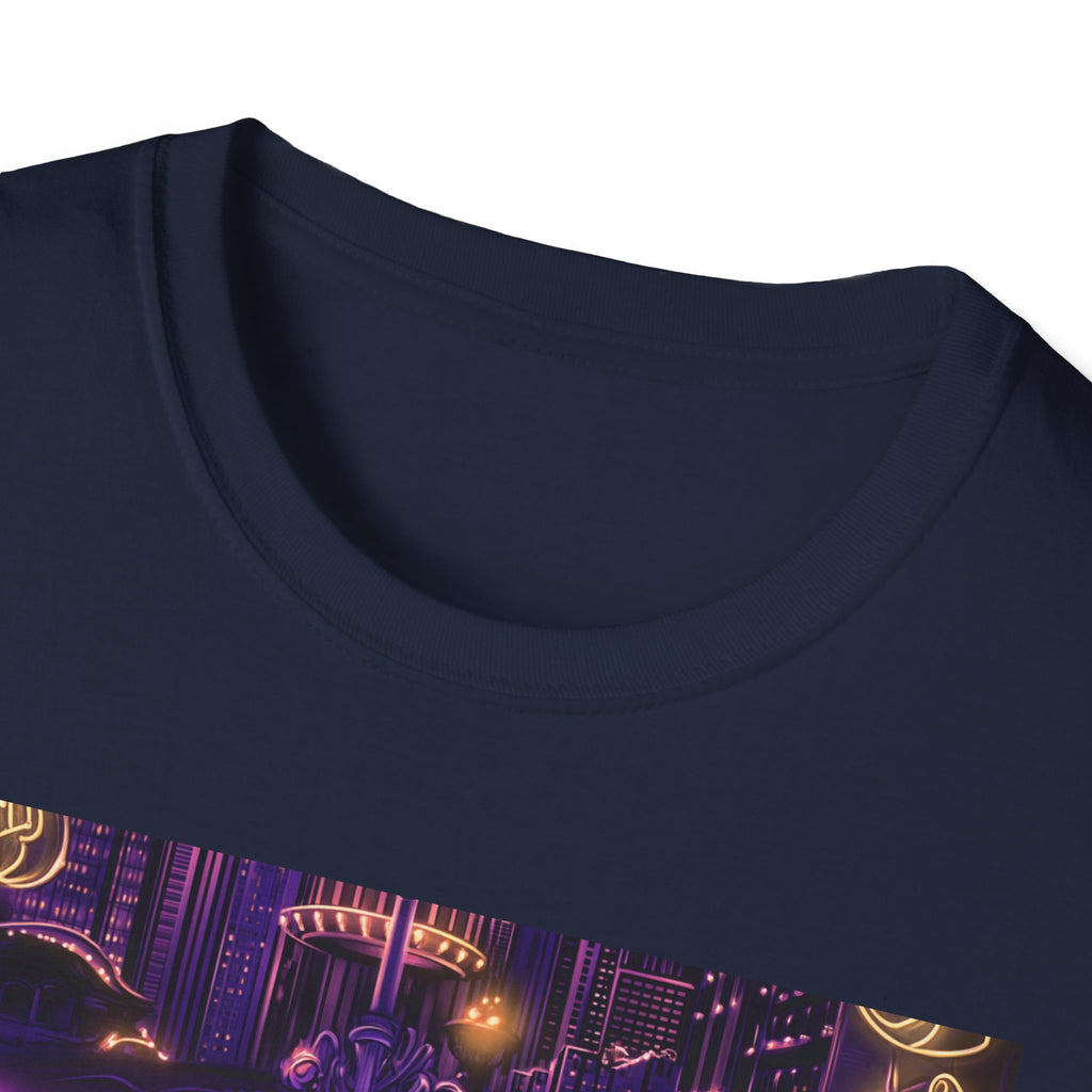 Chicago Neon Sign T-Shirt | Vintage Neon City Design