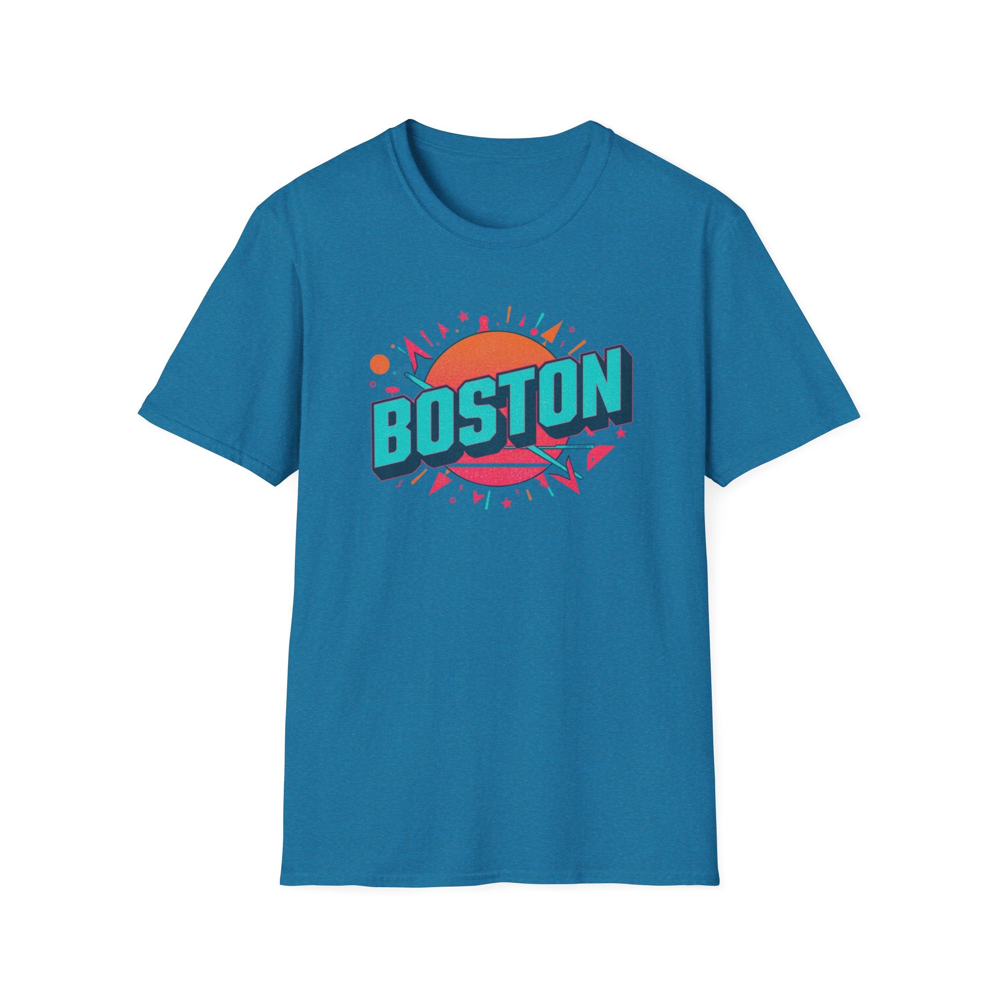 Boston Retro Sunset T-Shirt — Colorful City Graphic Tee