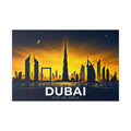 Dubai City of Gold Skyline Canvas Print — Golden Dubai Wall Art