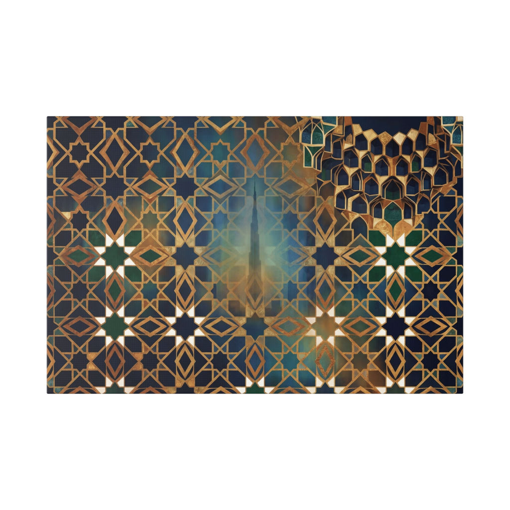 Dubai Geometric Gold Canvas Print