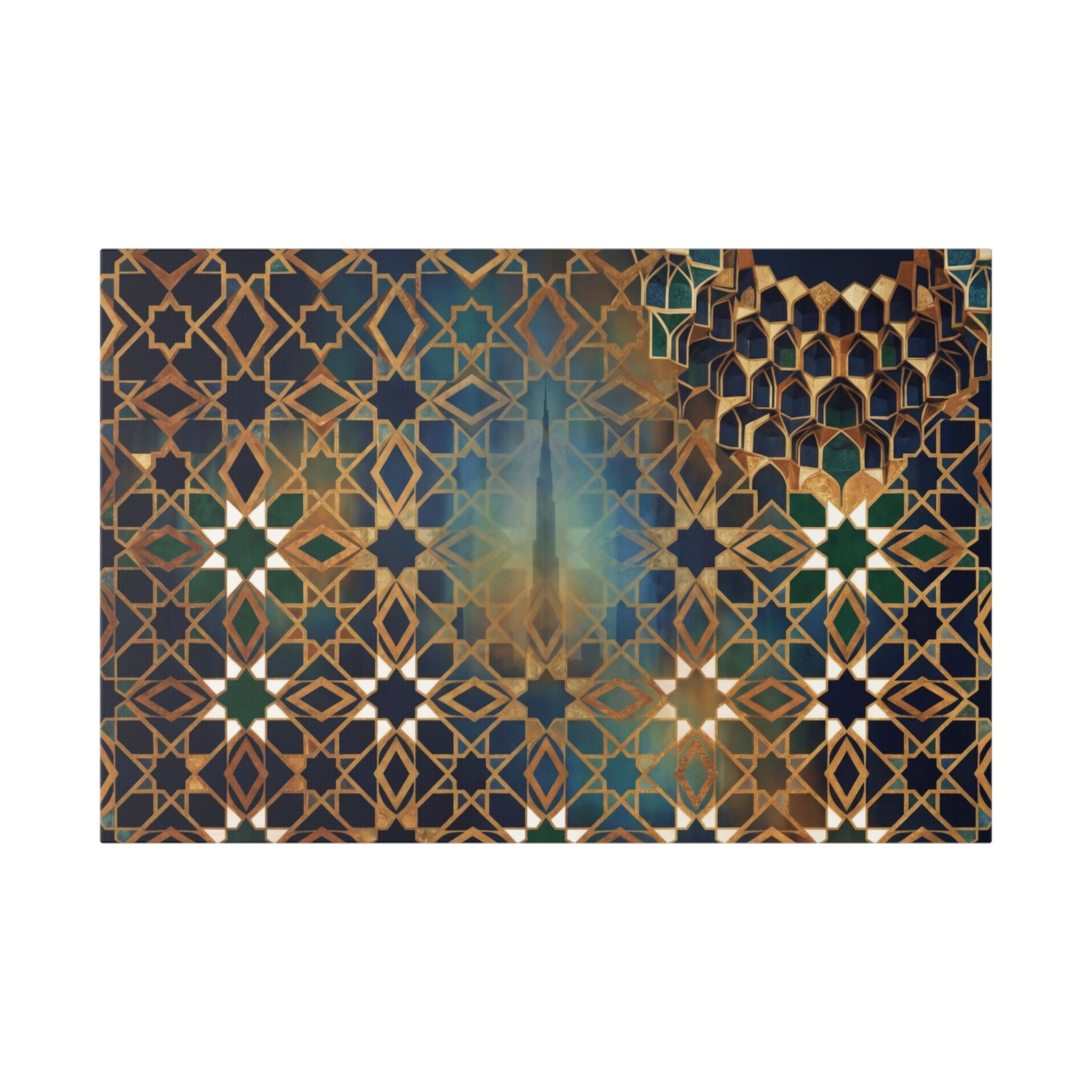 Dubai Geometric Gold Canvas Print