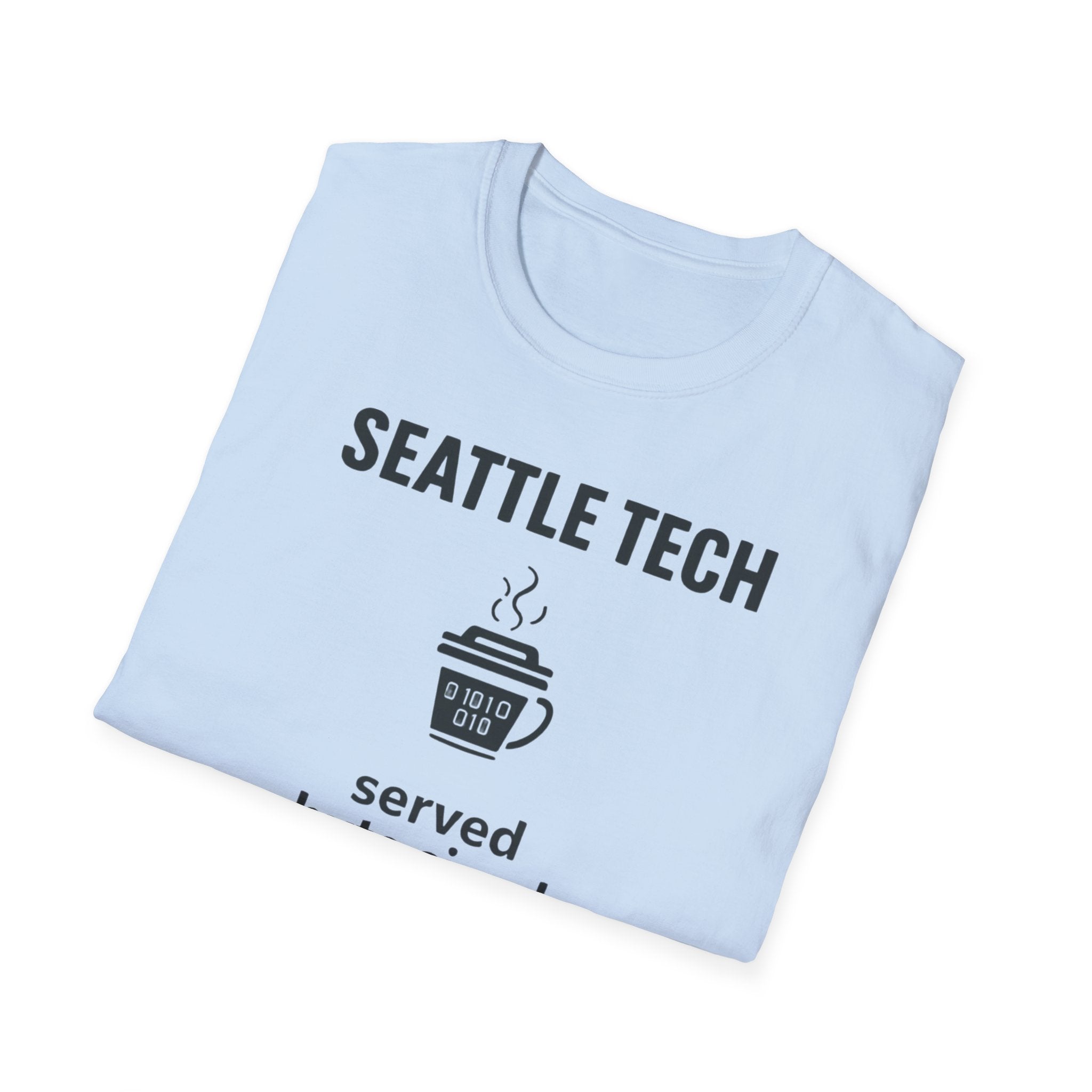 Seattle Tech T-Shirt — "Served Byte Sized" Coffee Cup Design