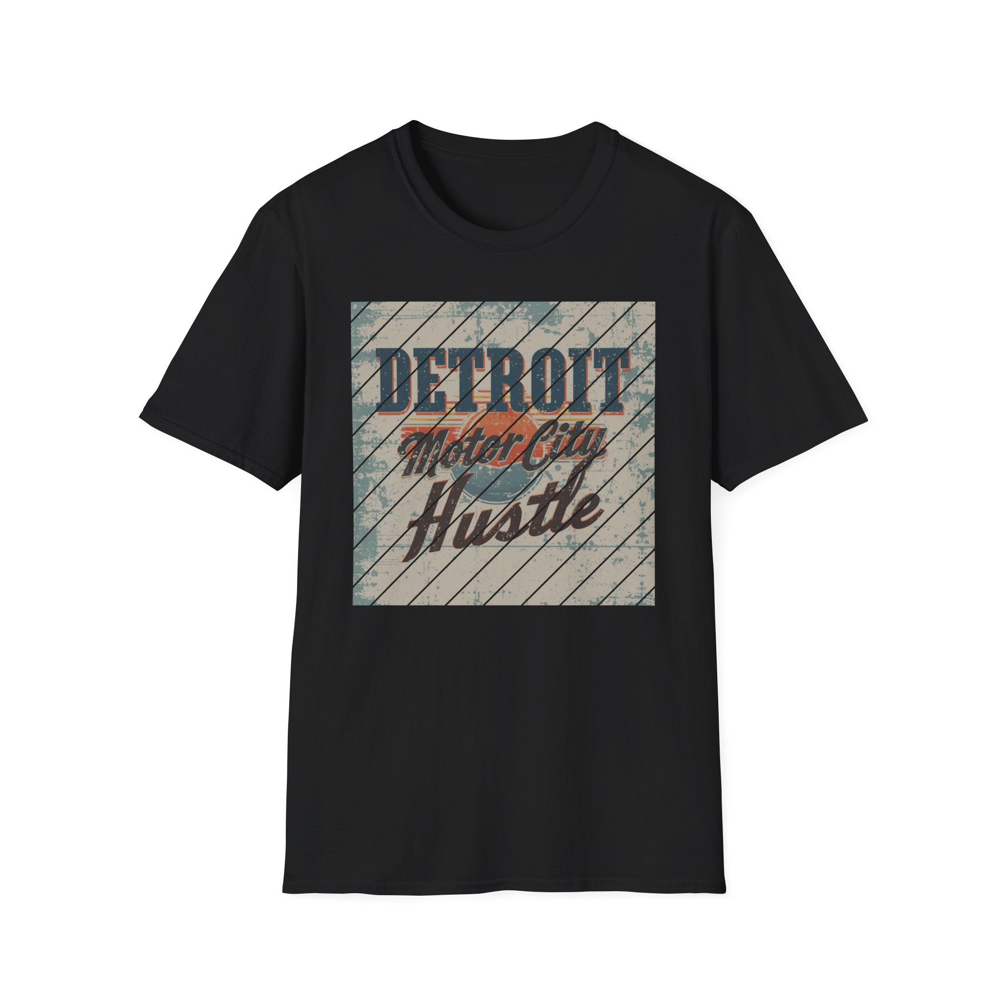 Detroit Hustle T-Shirt — Vintage Distressed Motor City Tee