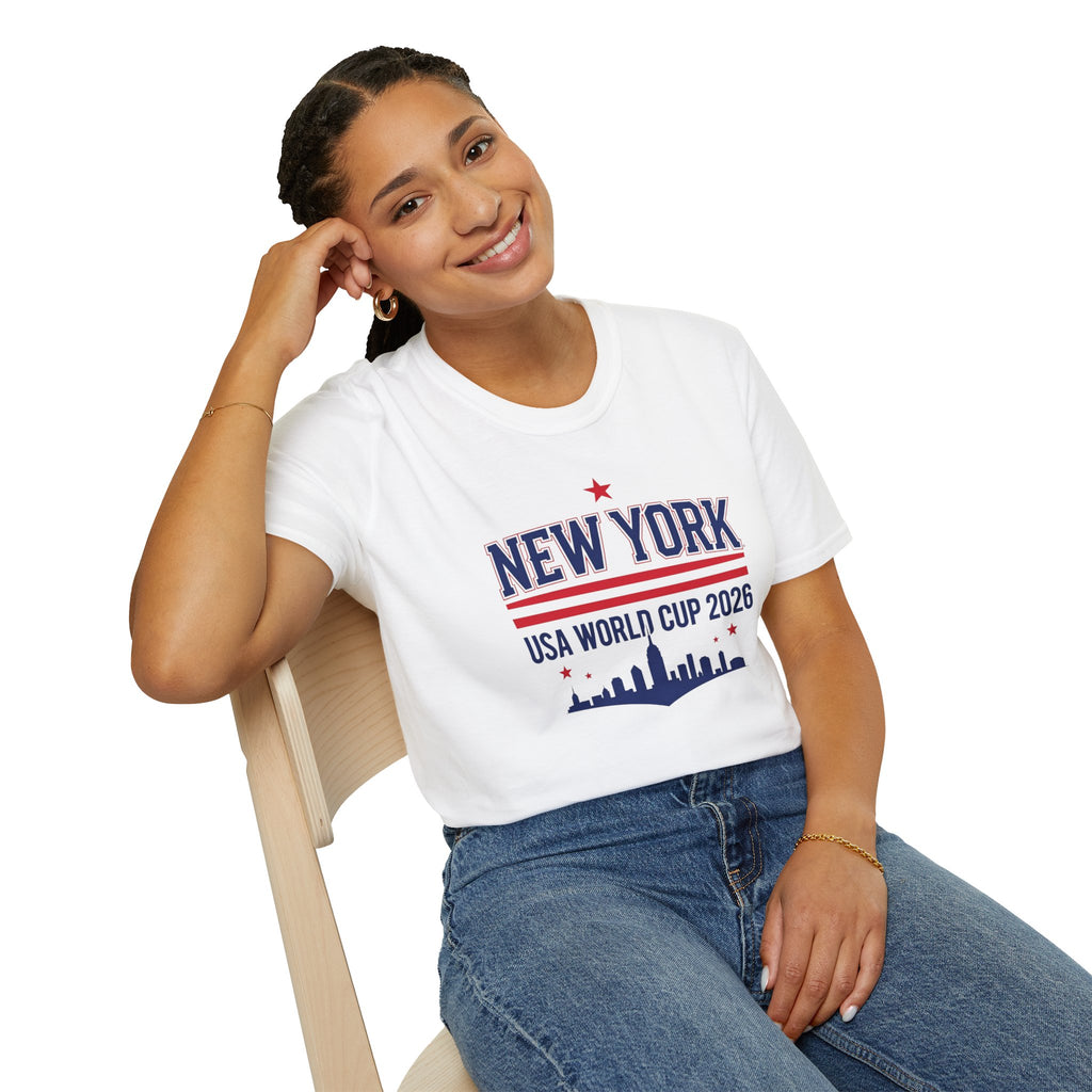 New York USA World Cup 2026 T-Shirt — Skyline Soccer Fan Tee