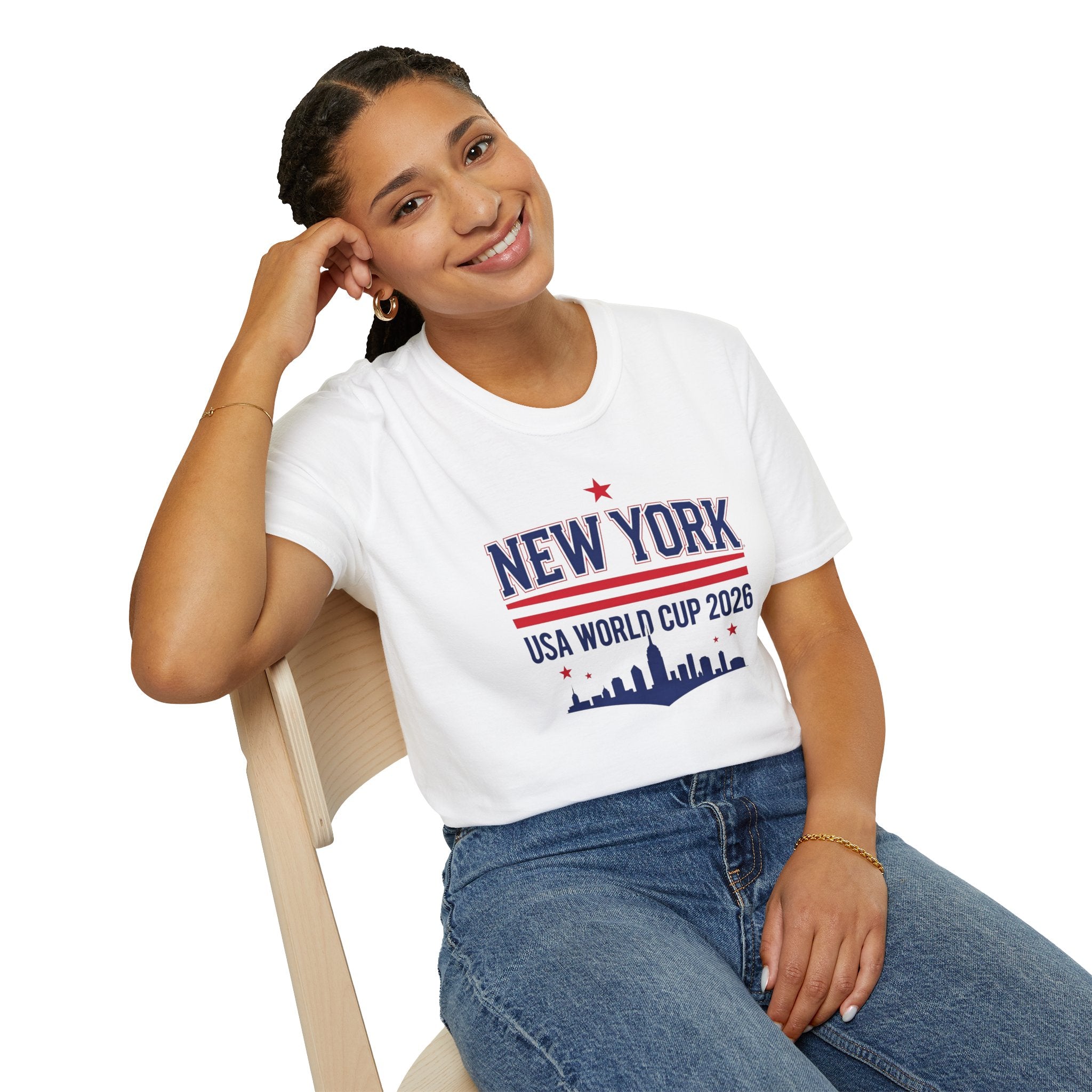 New York USA World Cup 2026 T-Shirt — Skyline Soccer Fan Tee