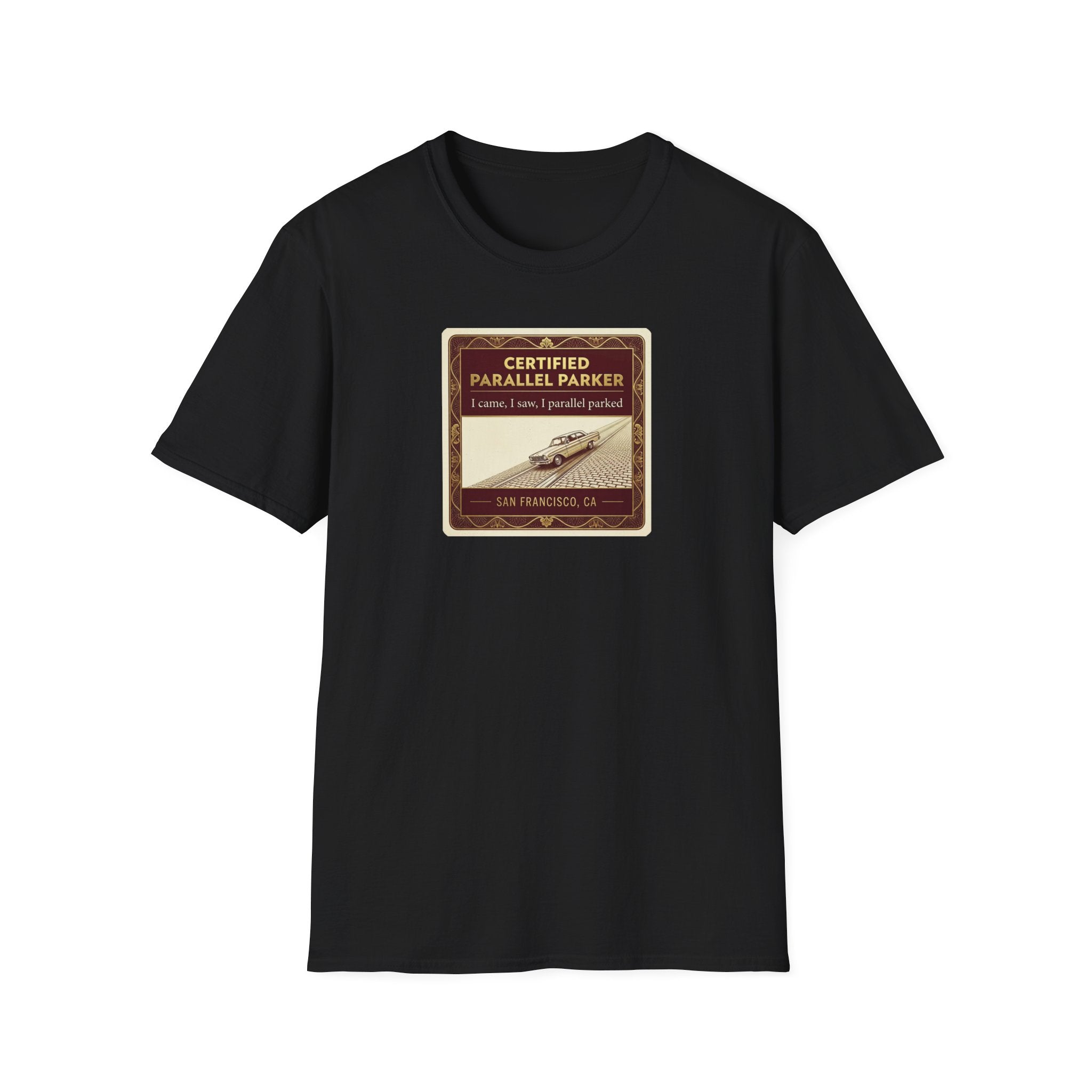 Vintage Airplane T-Shirt — "Certified Parallel Parker" Retro Pilot Tee