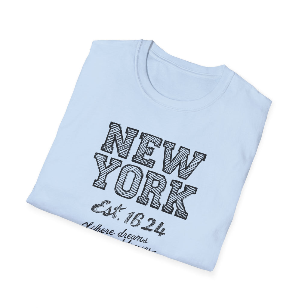 New York Est. 1624 Vintage City T-Shirt — Retro Travel Tee