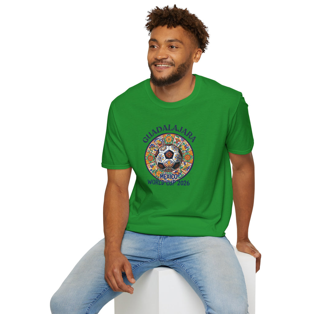 Guadalajara Mexico World Cup 2026 Soccer T-Shirt — Colorful Aztec Ball Design