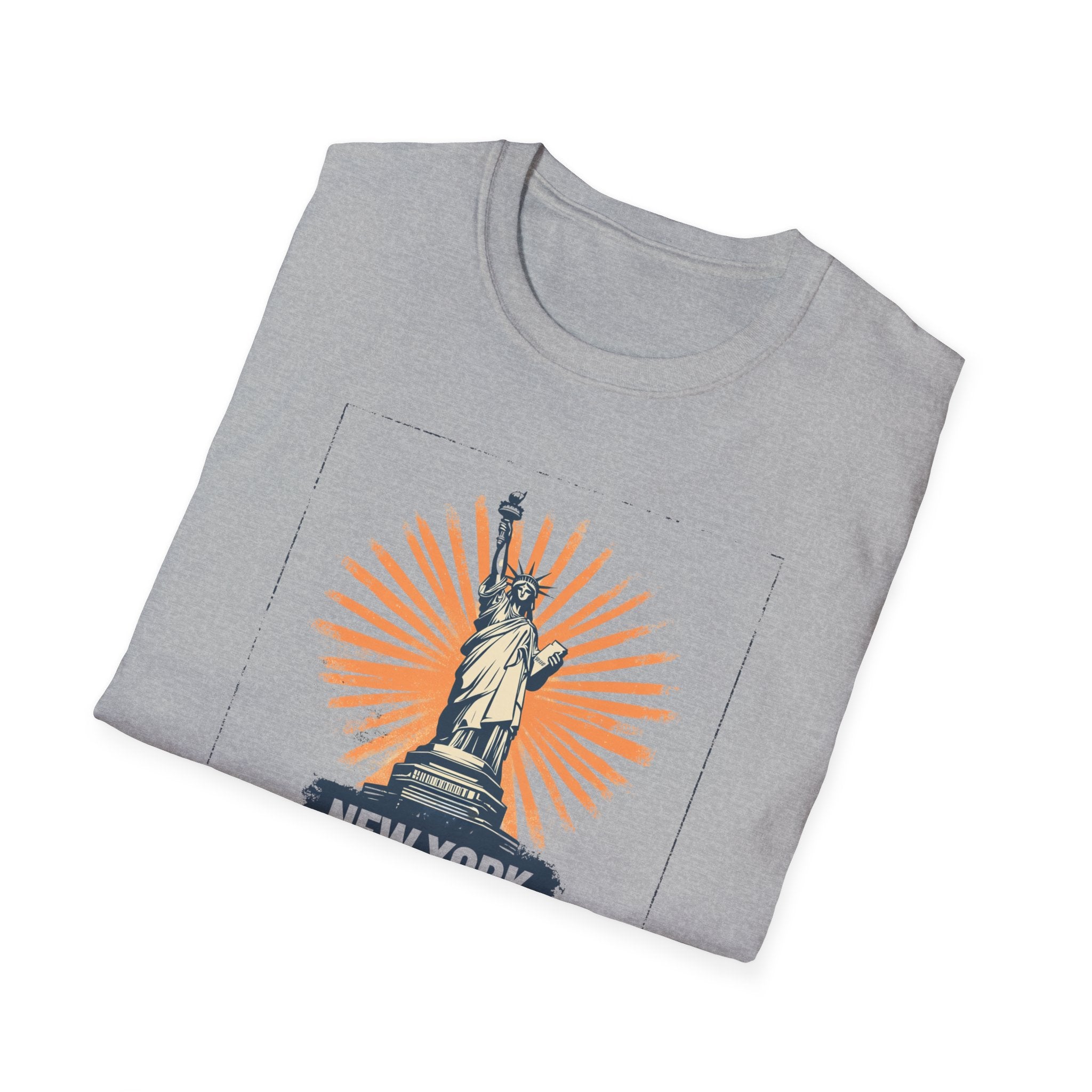 Statue of Liberty Illustration T-Shirt | New York Skyline Graphic