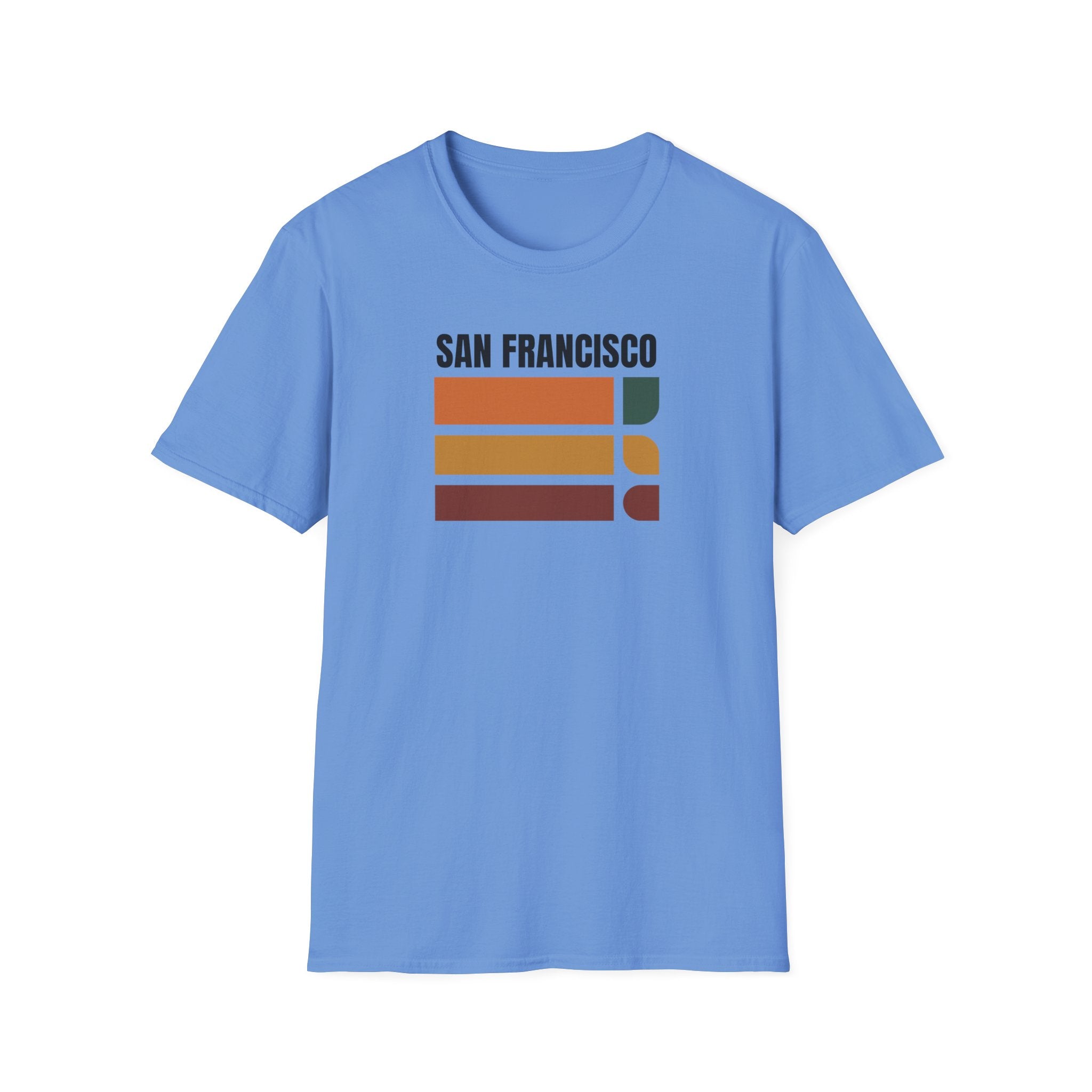 San Francisco Retro Stripes T-Shirt | Vintage City Skyline Bars