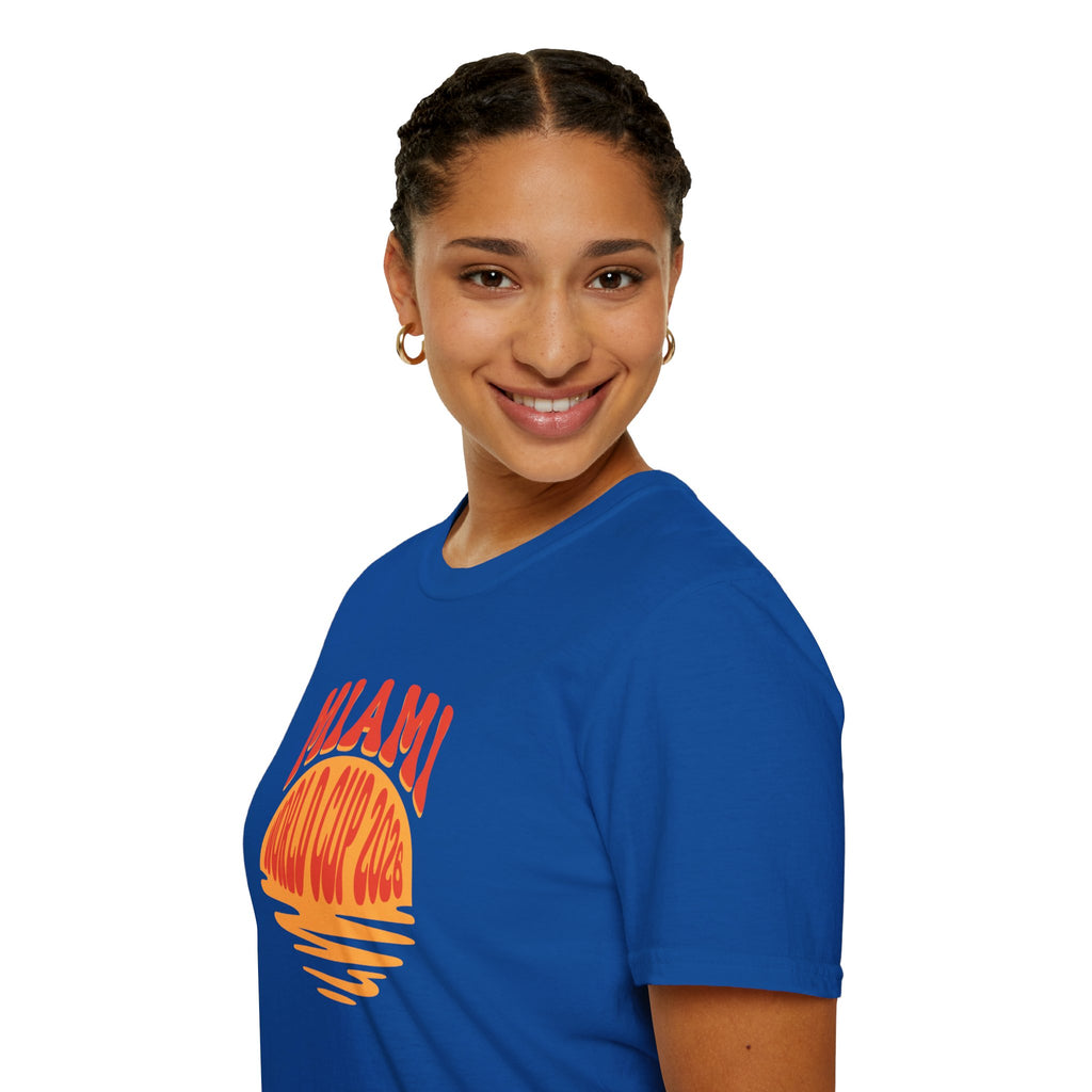 Miami World Cup 2026 T-Shirt – Retro Sunset Soccer Tee