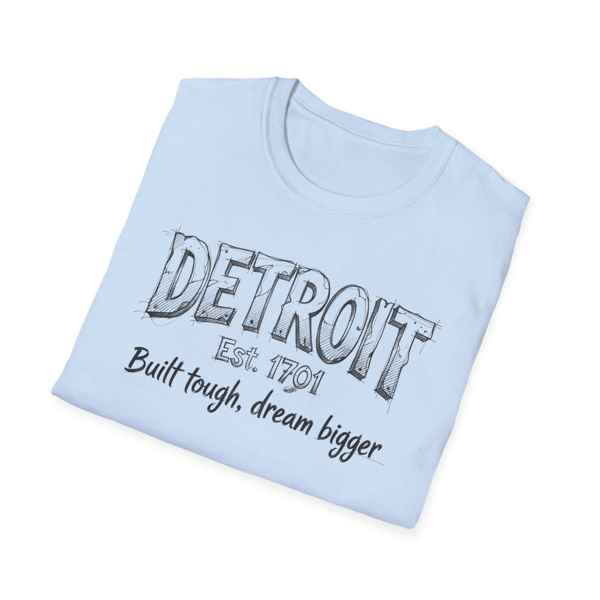 Detroit Built Tough Tee — 'Built tough, dream bigger' City Pride T-Shirt
