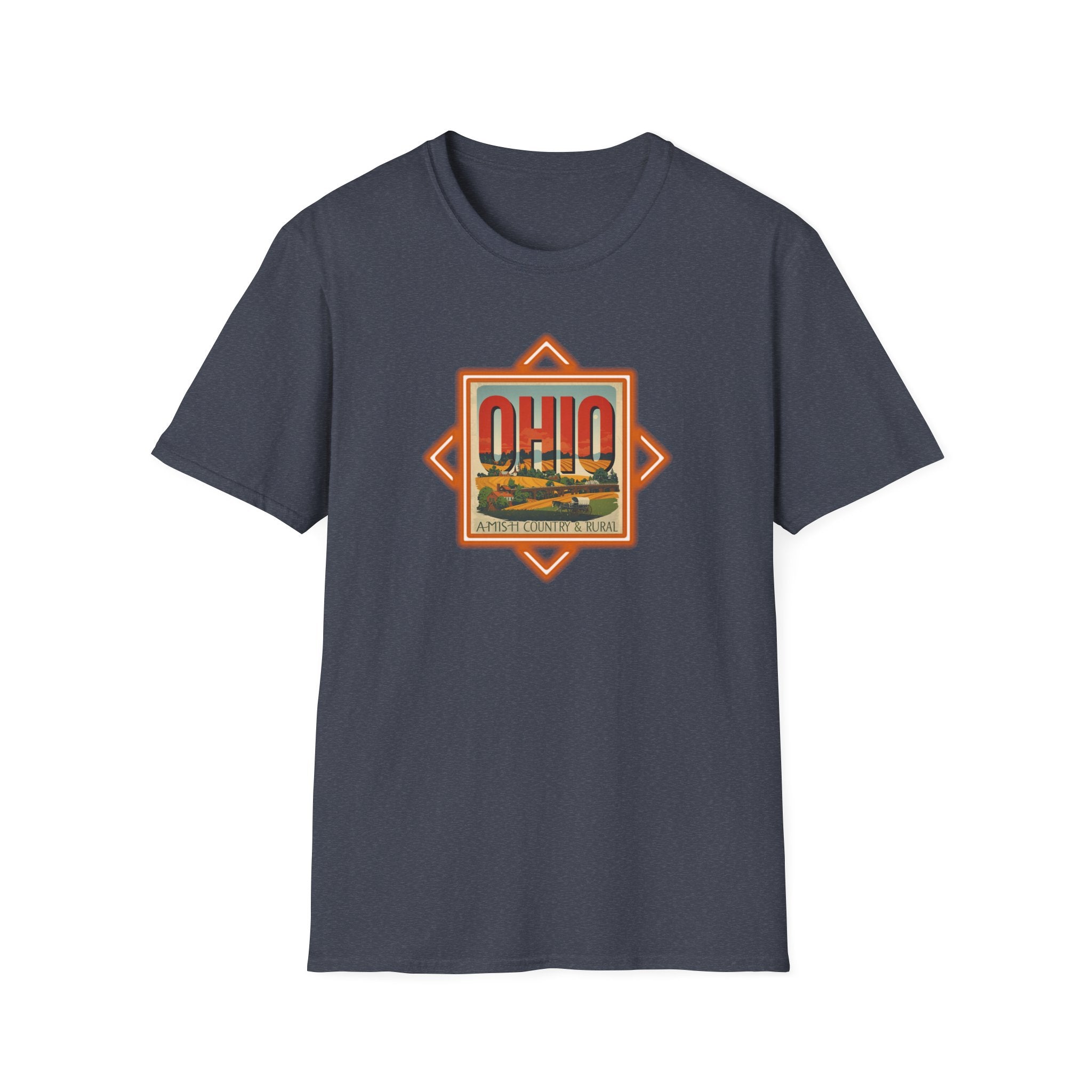 Ohio Vintage Travel Badge T-Shirt | Scenic State Skyline Tee
