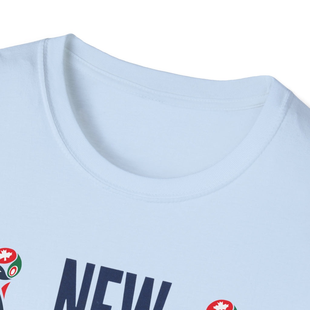 New York USA World Cup 2026 T-Shirt — American Flag Skyline Soccer Tee