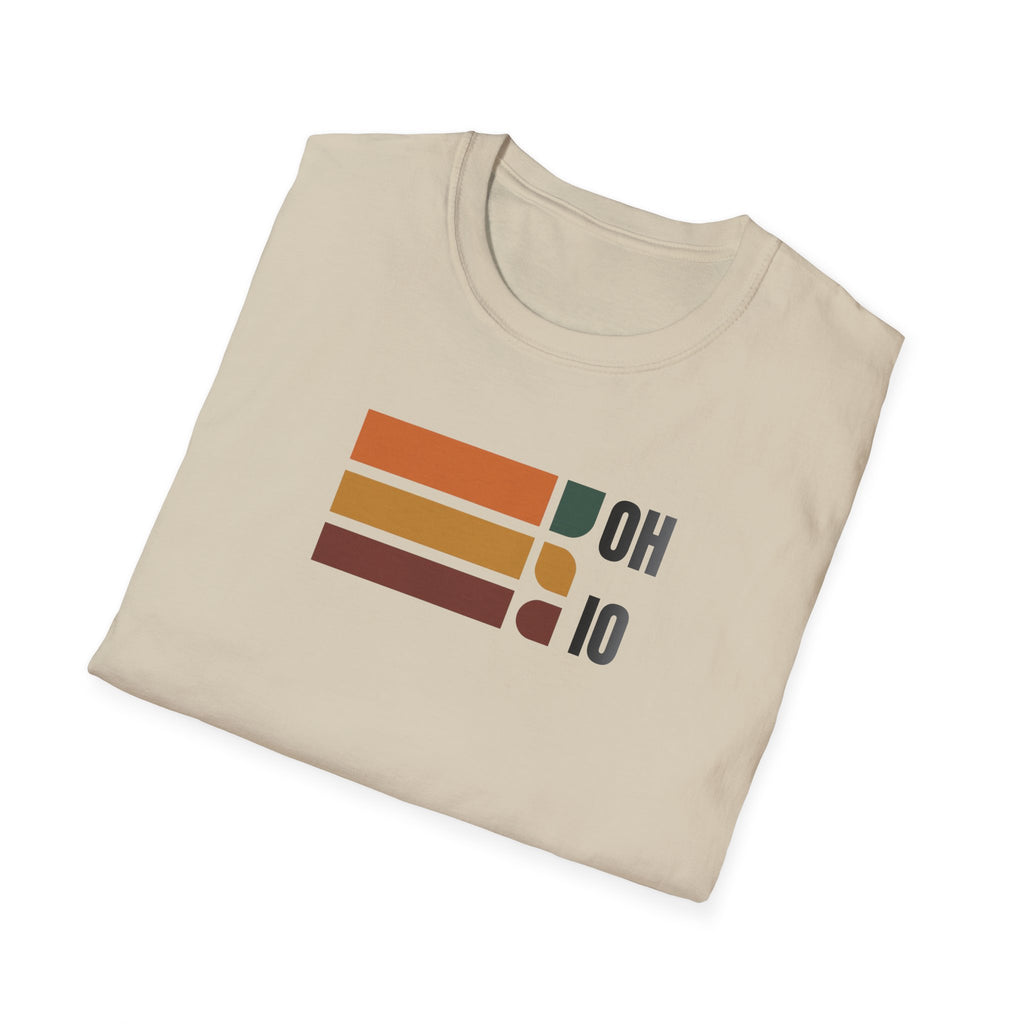 Ohio State Outline Stripes T-Shirt | Retro Buckeye Pride