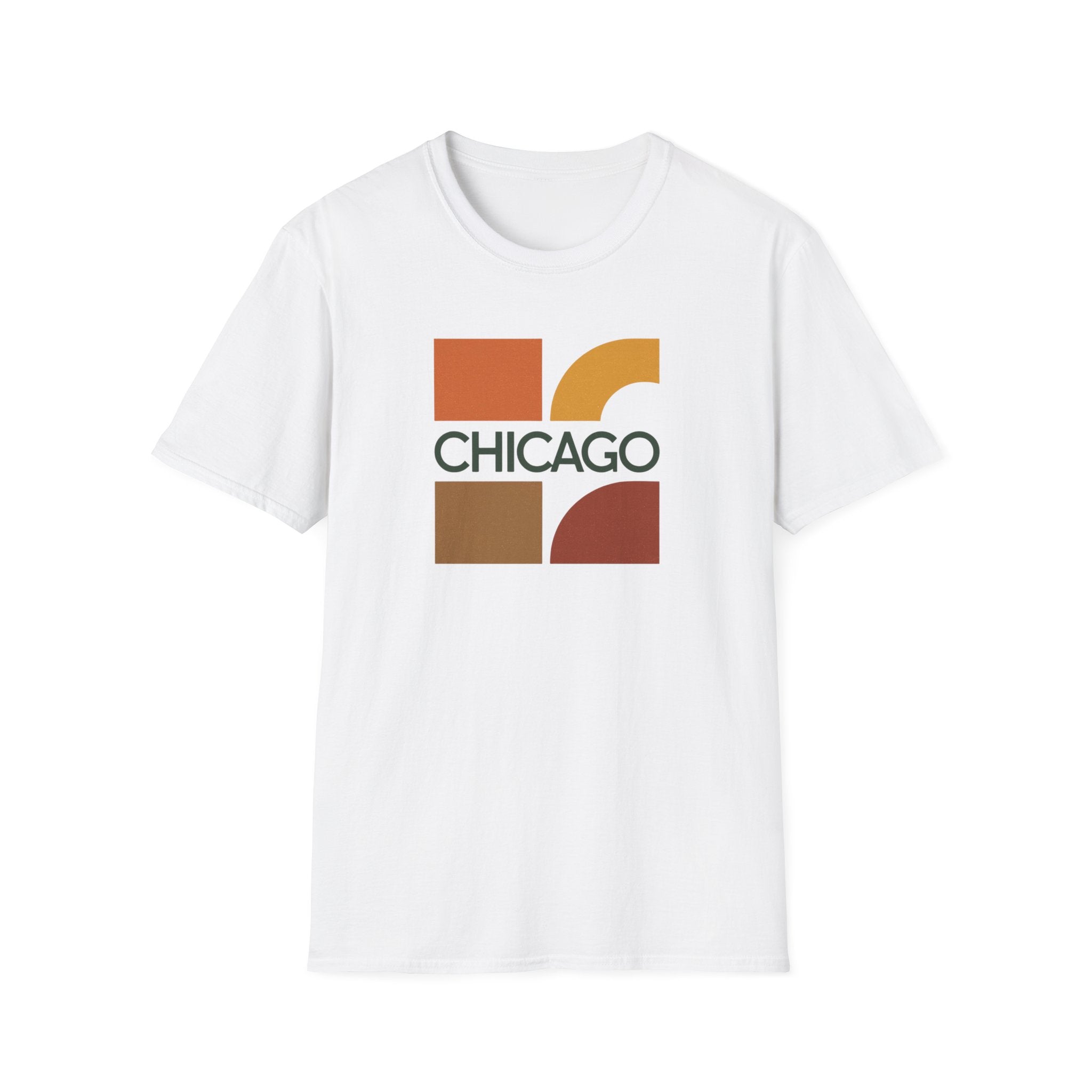 Retro Chicago Square Logo T-Shirt | Mid-Century City Design
