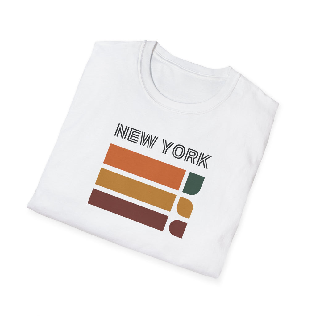 New York Retro Stripes T-Shirt | Vintage City Skyline Tee