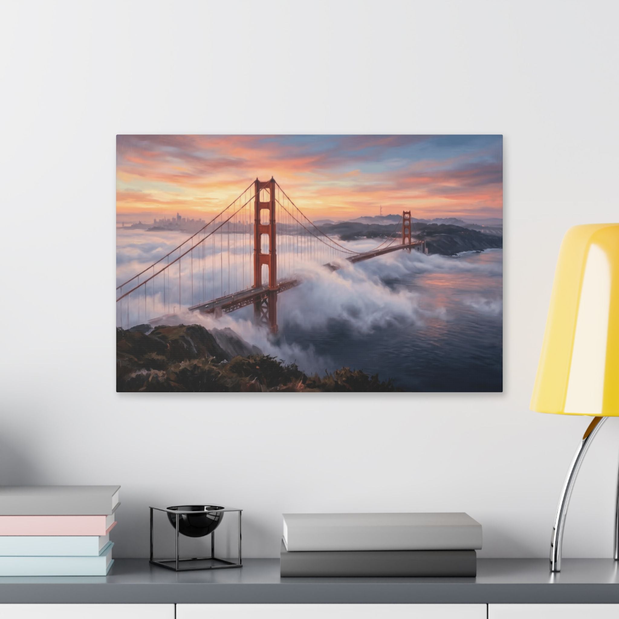 Golden Gate Sunrise Canvas Print — San Francisco Bridge Wall Art